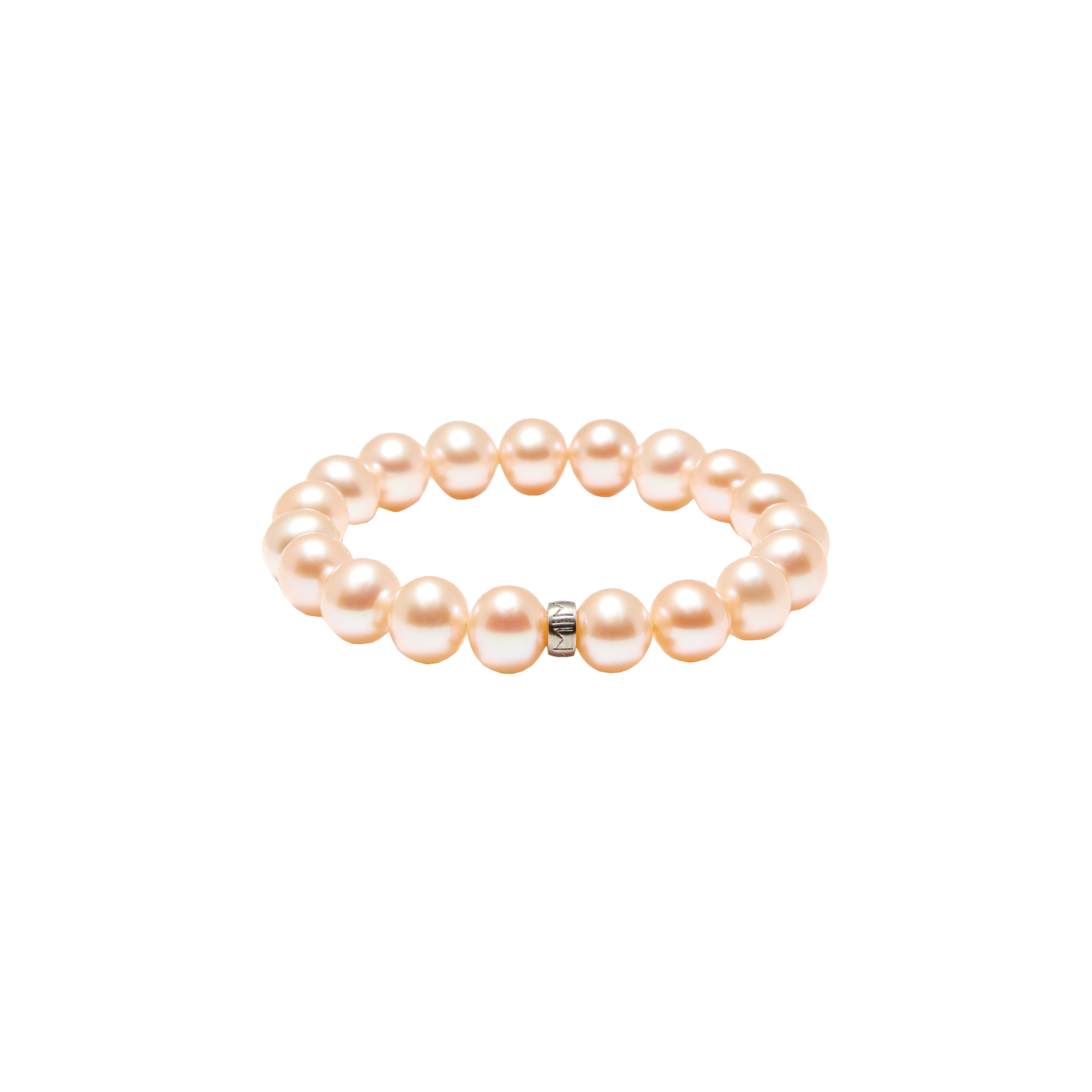 Mimi | BRACCIALE ELASTICA PERLE ROSA E ARGENTO - B03902AR (1)
