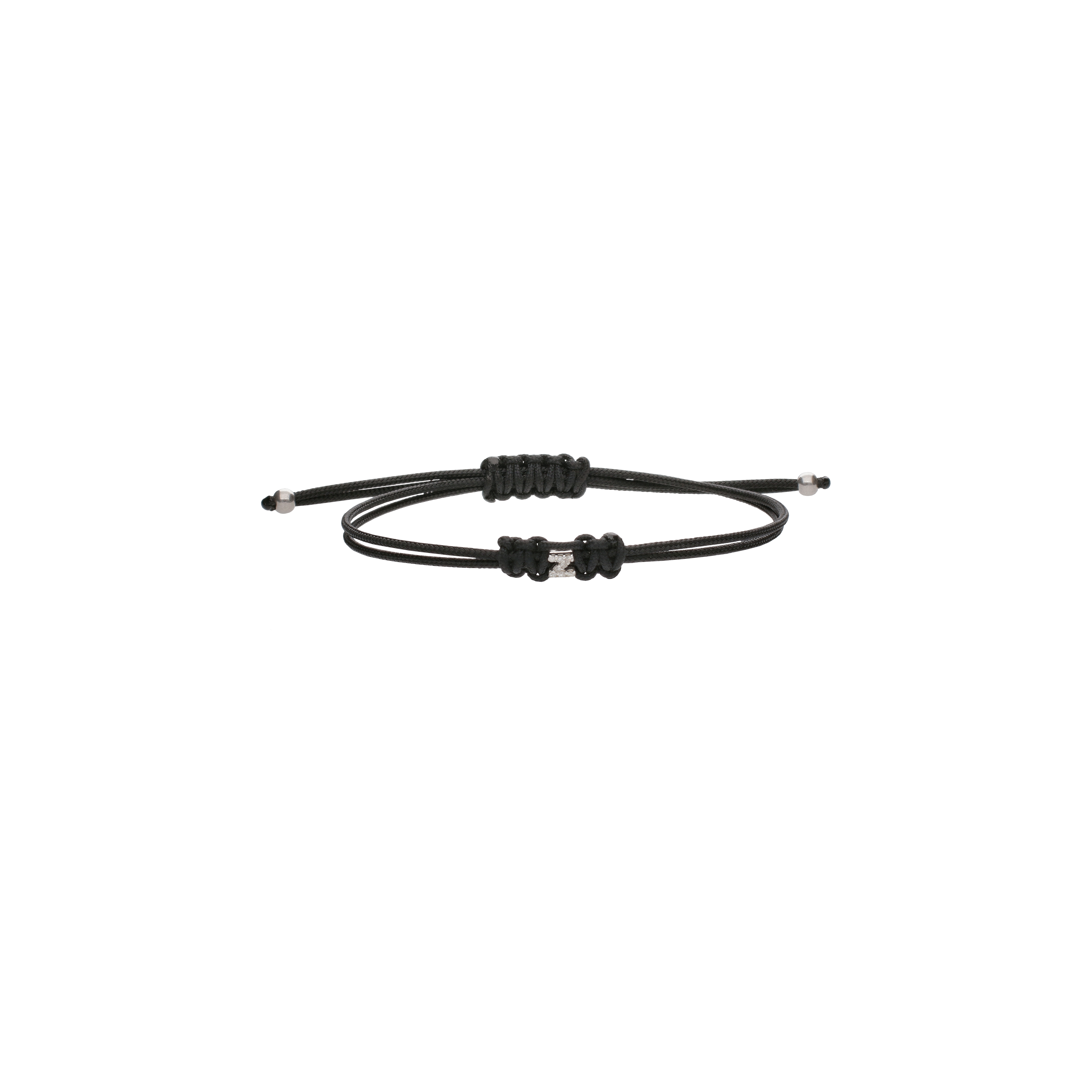 Bartorelli Italian Jewels | BRACCIALE IN CORDINO NERO CON LETTERA 