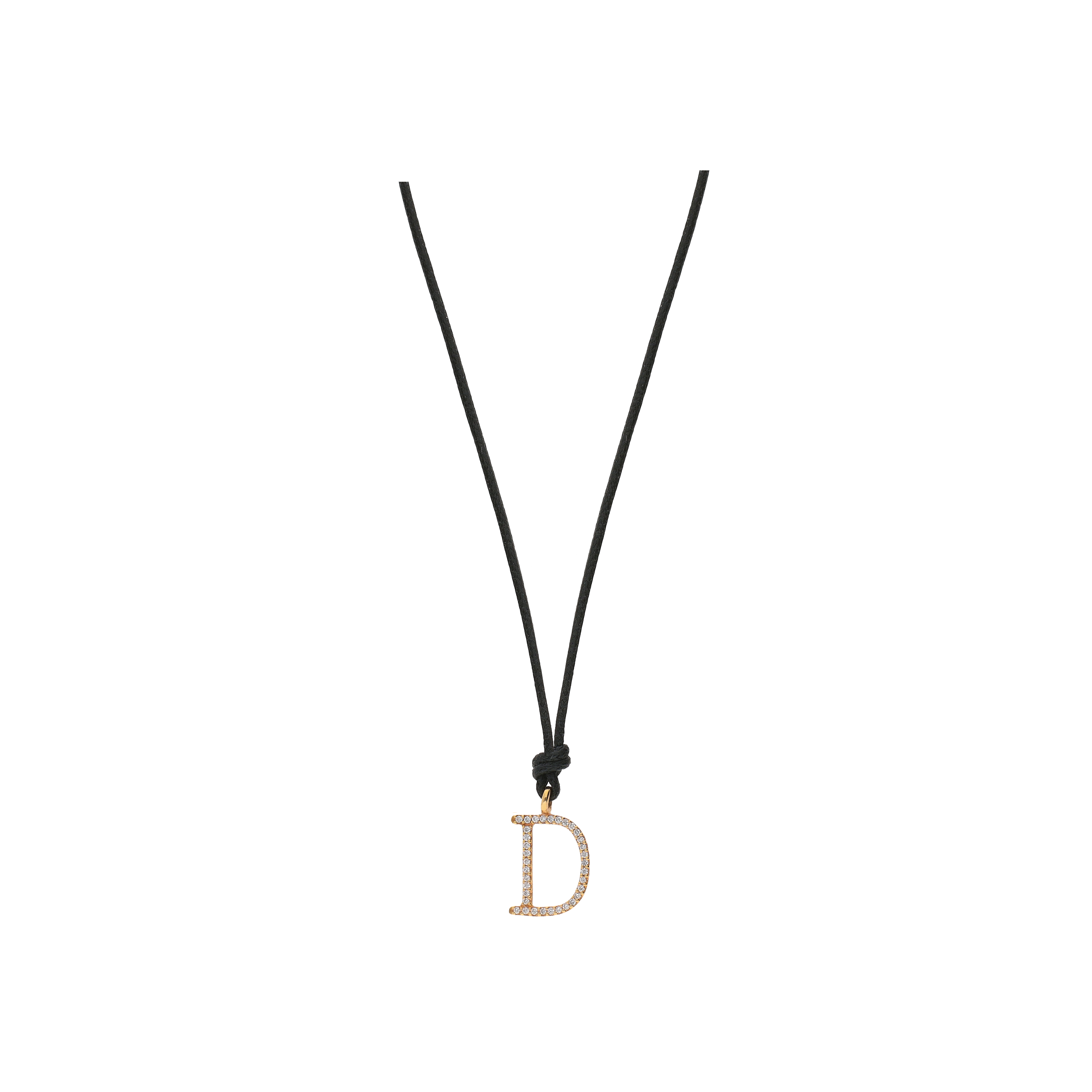 Bartorelli Italian Jewels | CIONDOLO LETTERA D IN ORO ROSA CON DIAMANTI - VN21260DP-CD (1)