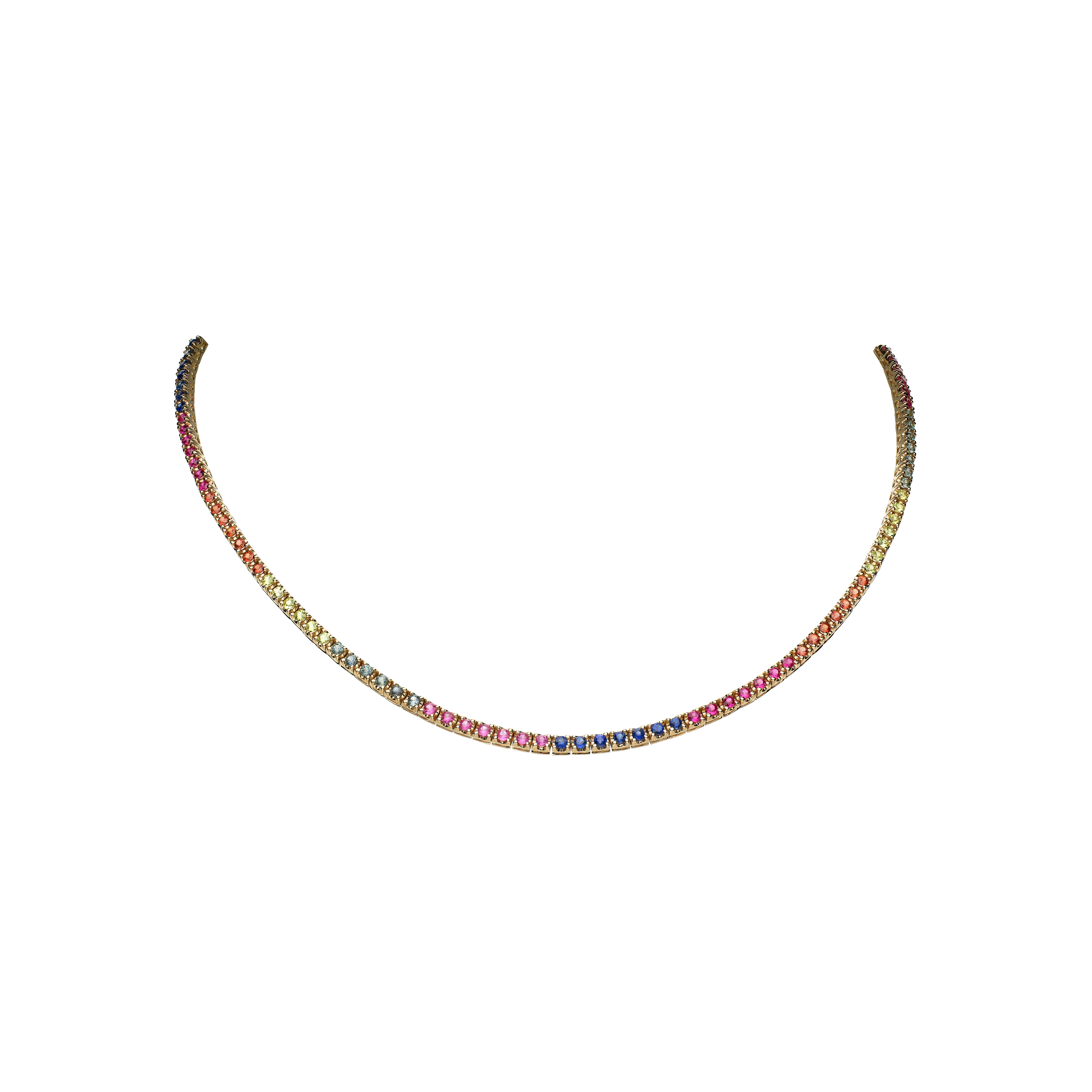 Bartorelli Italian Jewels | GIROCOLLO TENNIS CON ZAFFIRI MULTICOLOR - AN2553/MCS (1)