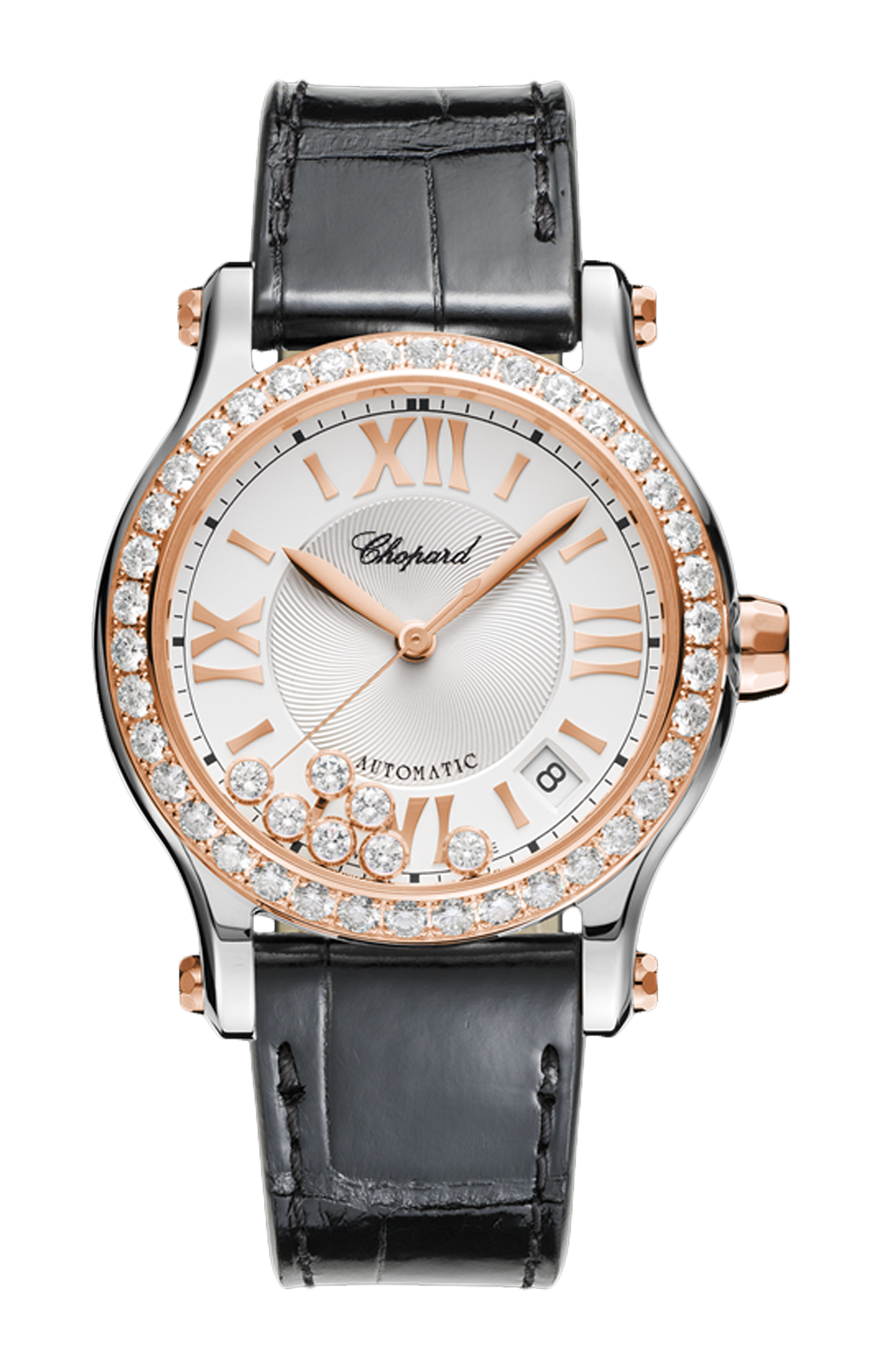 Chopard | HAPPY SPORT 36 MM, AUTOMATICO, ORO ROSA ETICO, LUCENT STEEL&trade;, DIAMANTI - 278559 (1)