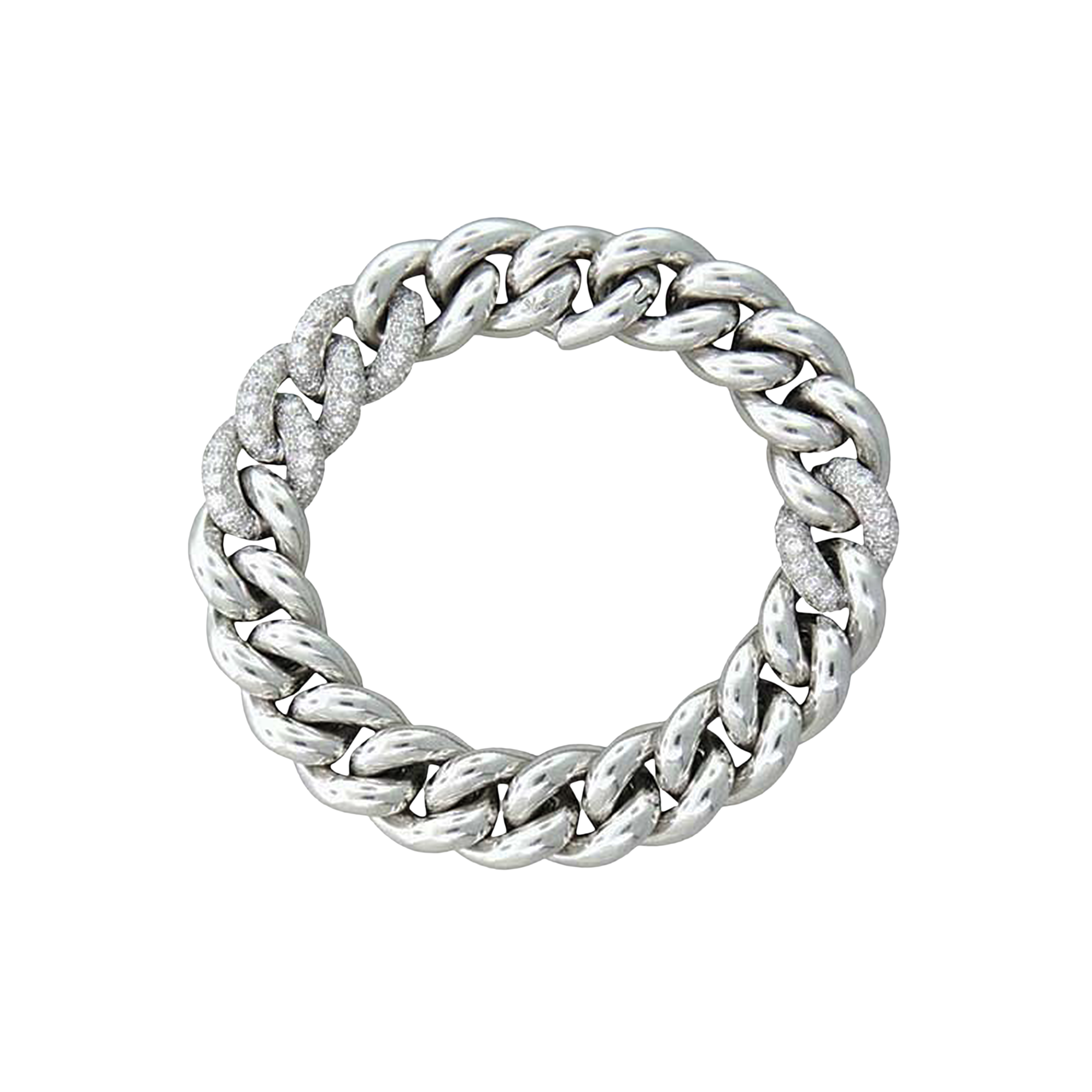 Pomellato | BRACCIALE GOURMETTE - BRACCIALE IN ORO BIANCO E DIAMANTI - B.97024B/O2 - B.97024B/O2 (1)