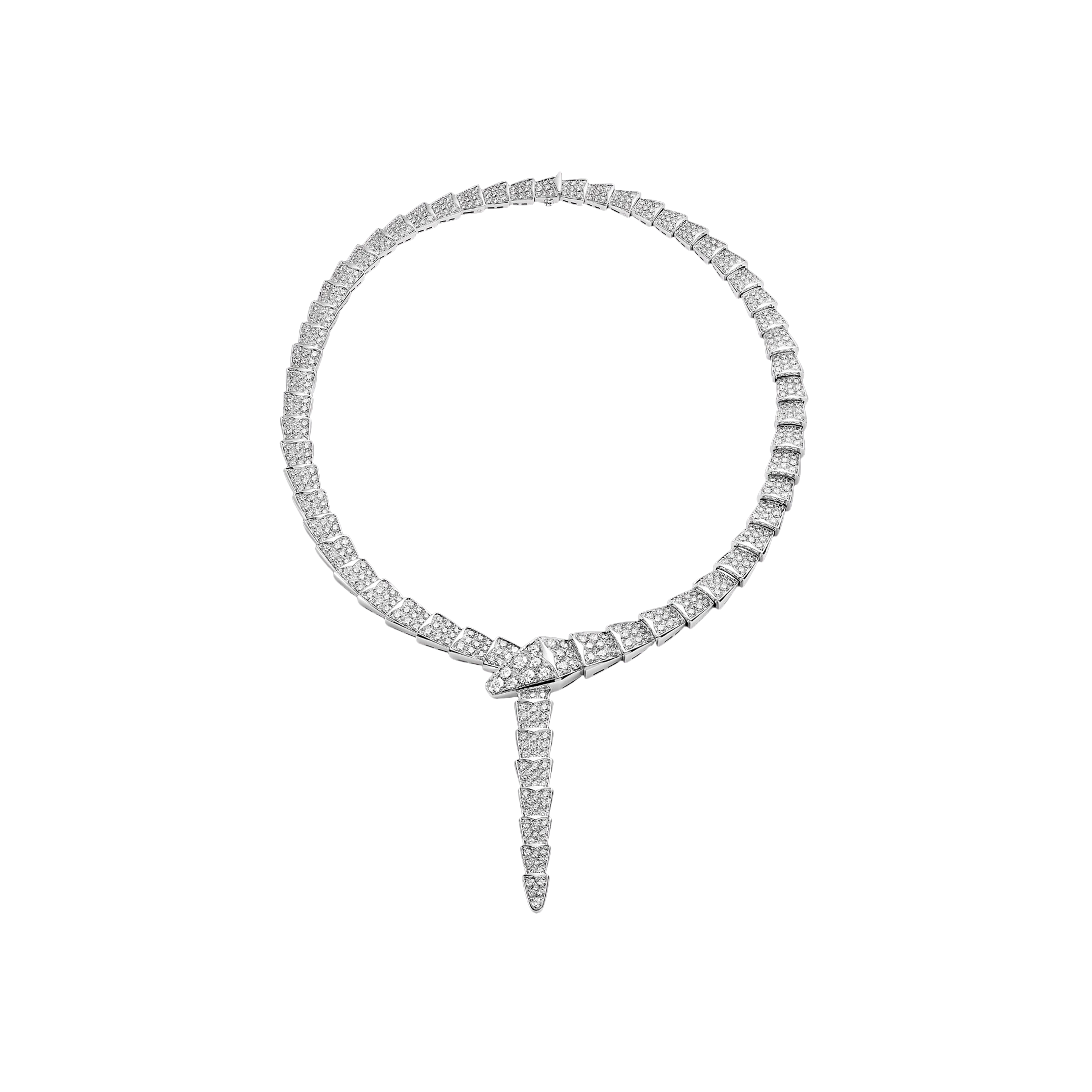 Bulgari | COLLANA SERPENTI VIPER IN ORO BIANCO E FULL PAV&Egrave; DI DIAMANTI - CL856448 - CL856448 (1)