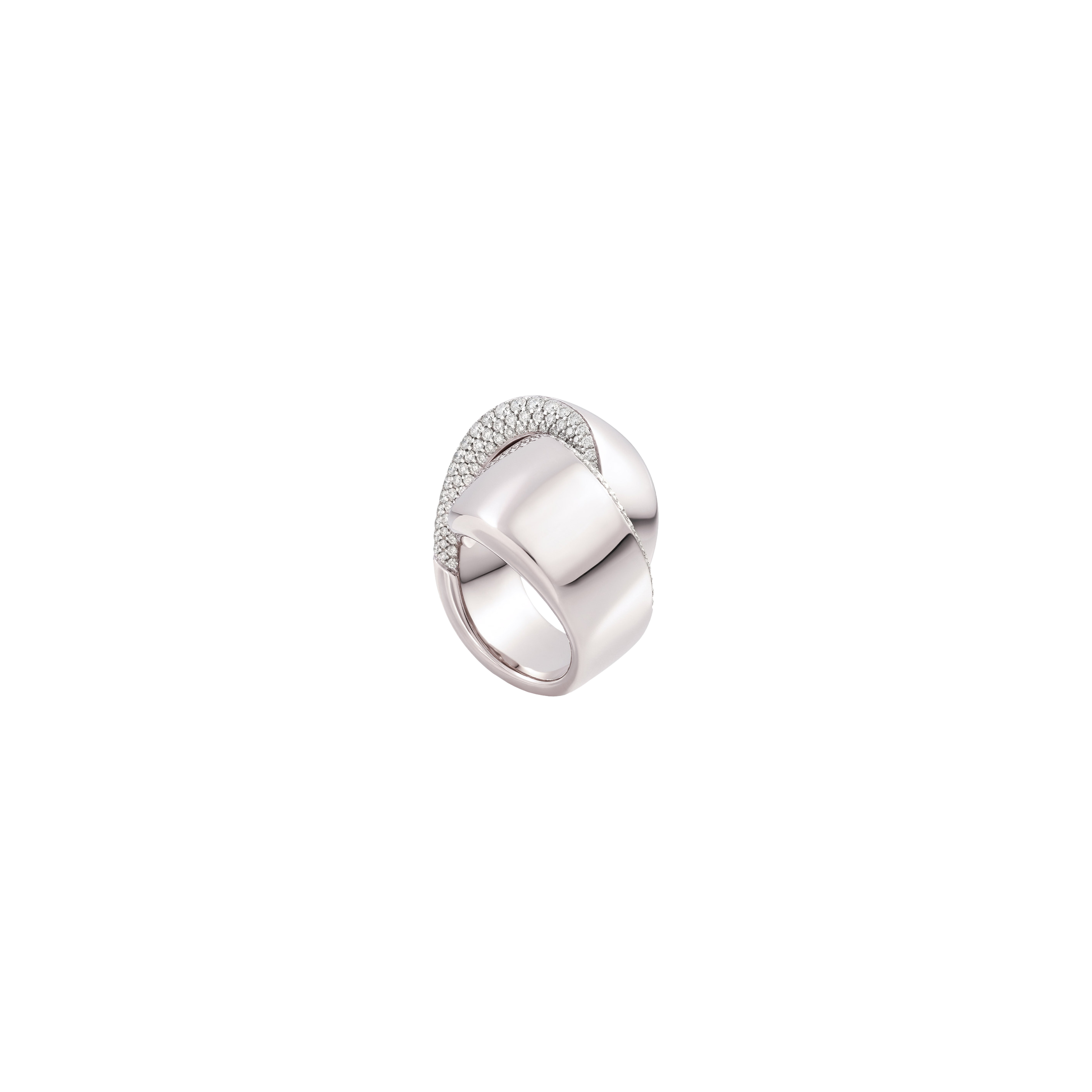 Vhernier | ANELLO ABBRACCIO IN ORO BIANCO 18K NON RODIATO E DIAMANTI - PG0511A0366 (1)