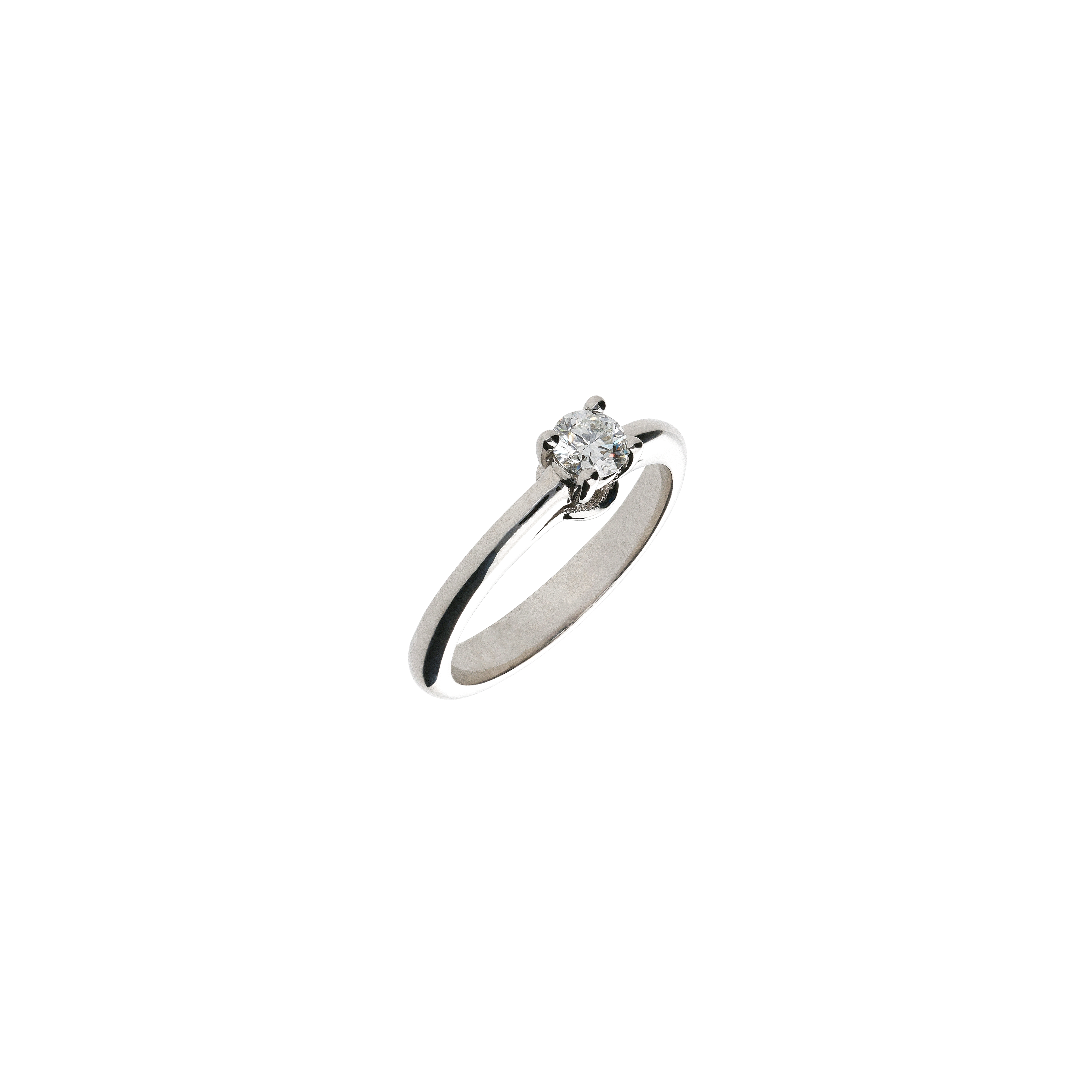 Bartorelli Italian Jewels | ANELLO SOLITARIO IN ORO BIANCO E DIAMANTE CERTIFICATO GIA - 81063226 (1)
