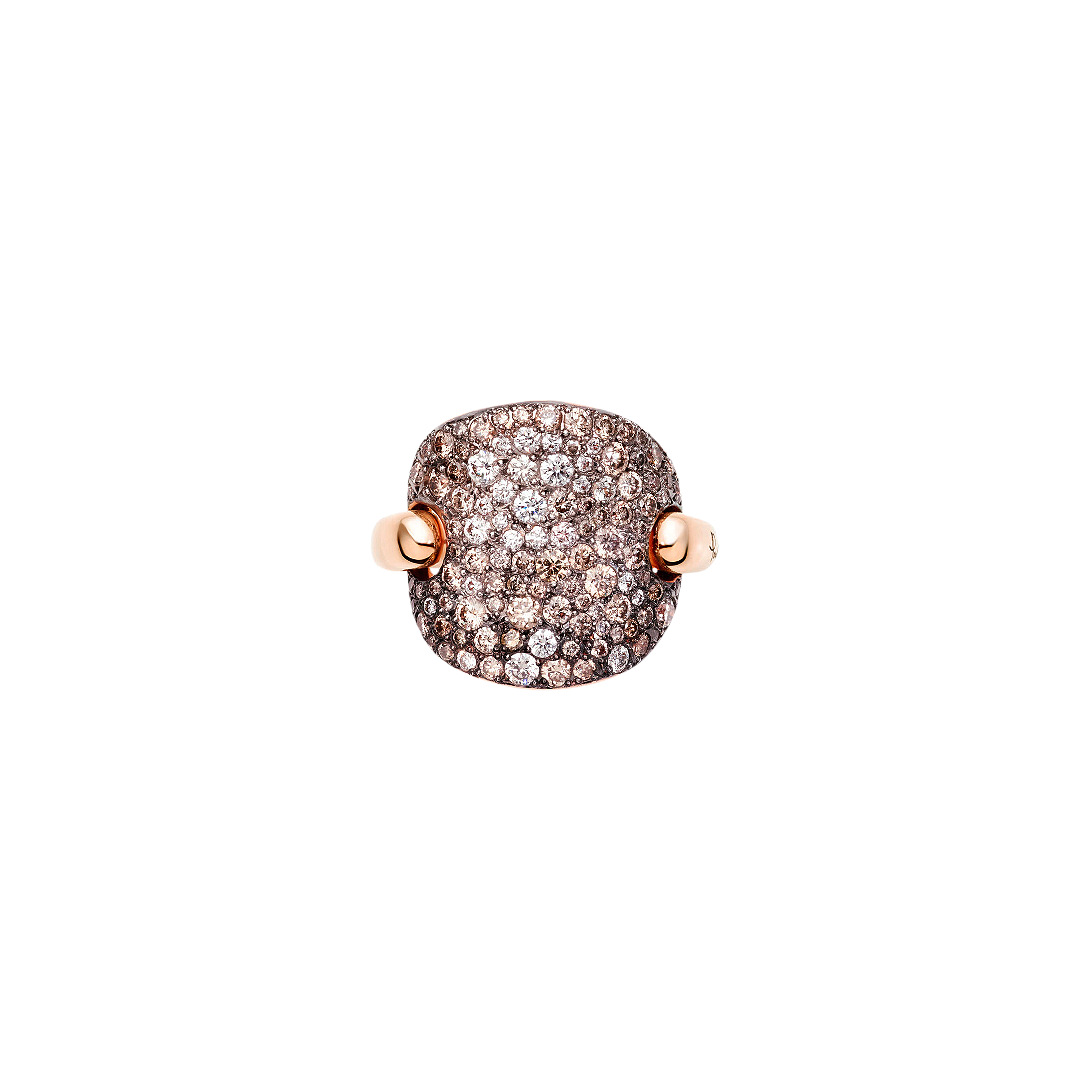 Pomellato | ANELLO SABBIA - ANELLO IN ORO ROSA RODIATO E BRUNITO, DIAMANTI BROWN E BIANCHI CT 2.3 - A.B607BO7/BR - PAB6070O7000DBX00 (2)