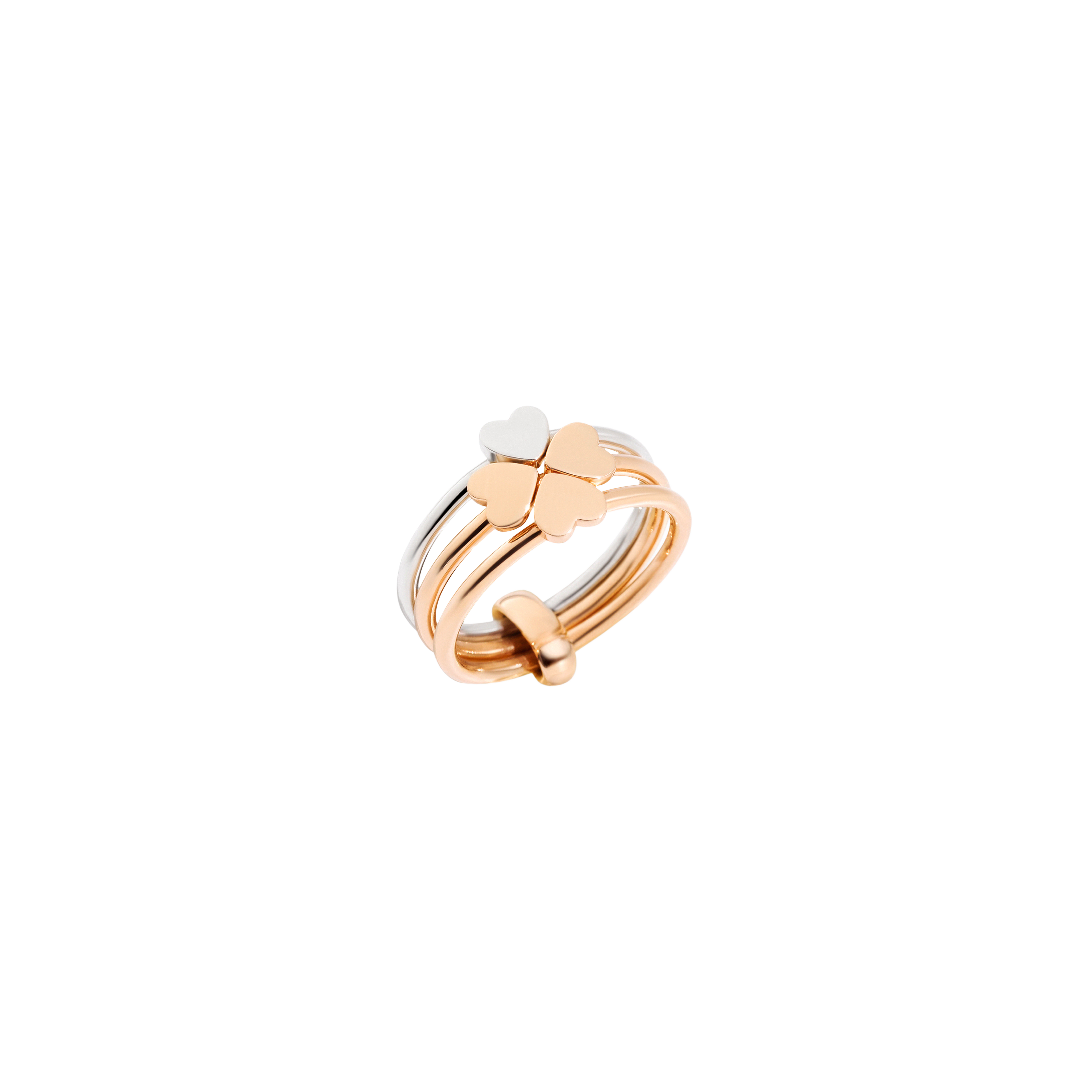 Dodo | DODO GOOD LUCK - ANELLO LUCKY IN LOVE IN ORO ROSA E ARGENTO - AD12C/9/A - DAB6000FOURL0009A (1)