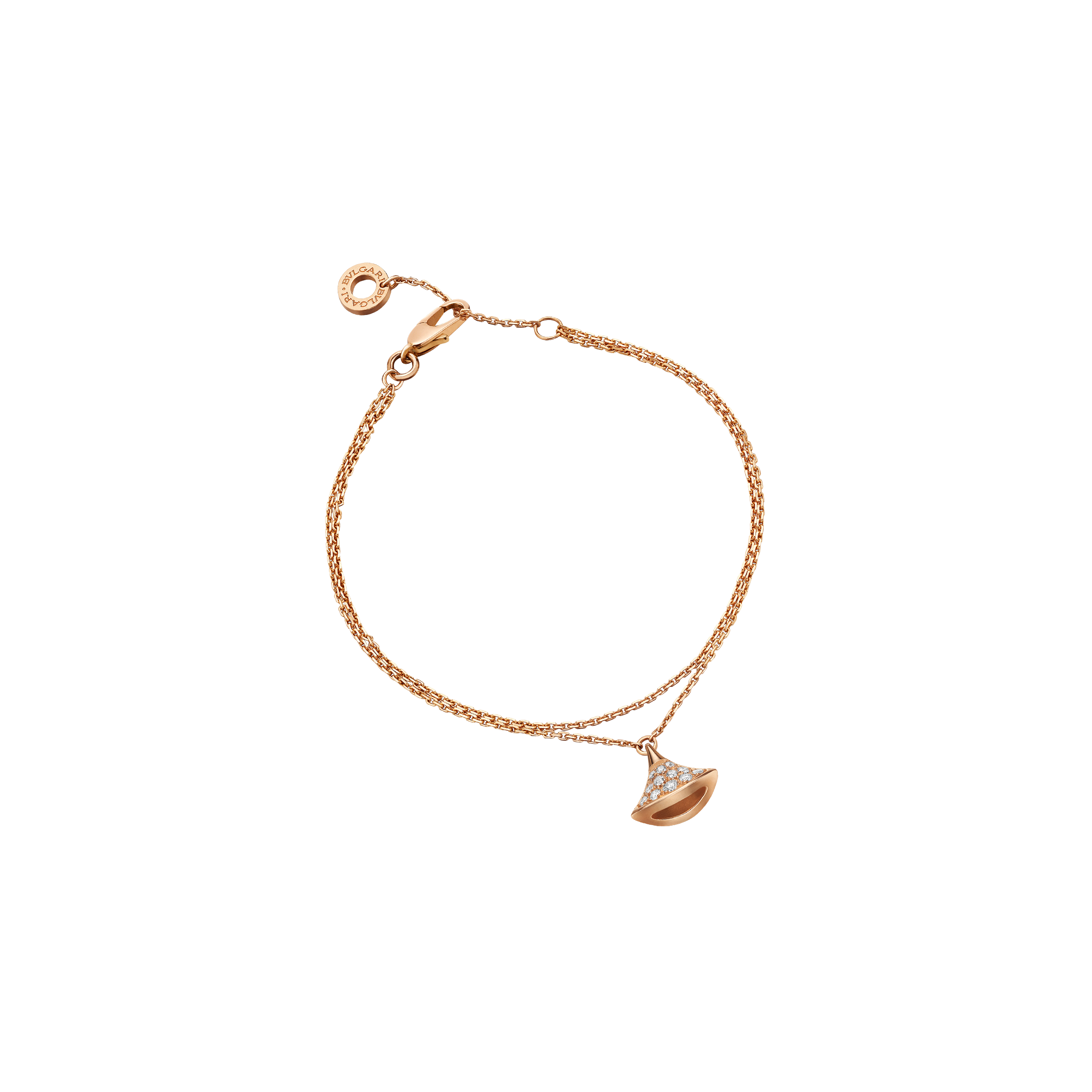 Bulgari | BRACCIALE DIVAS&rsquo; DREAM IN ORO ROSA CON PAV&Eacute; DI DIAMANTI. - BR857363 (1)