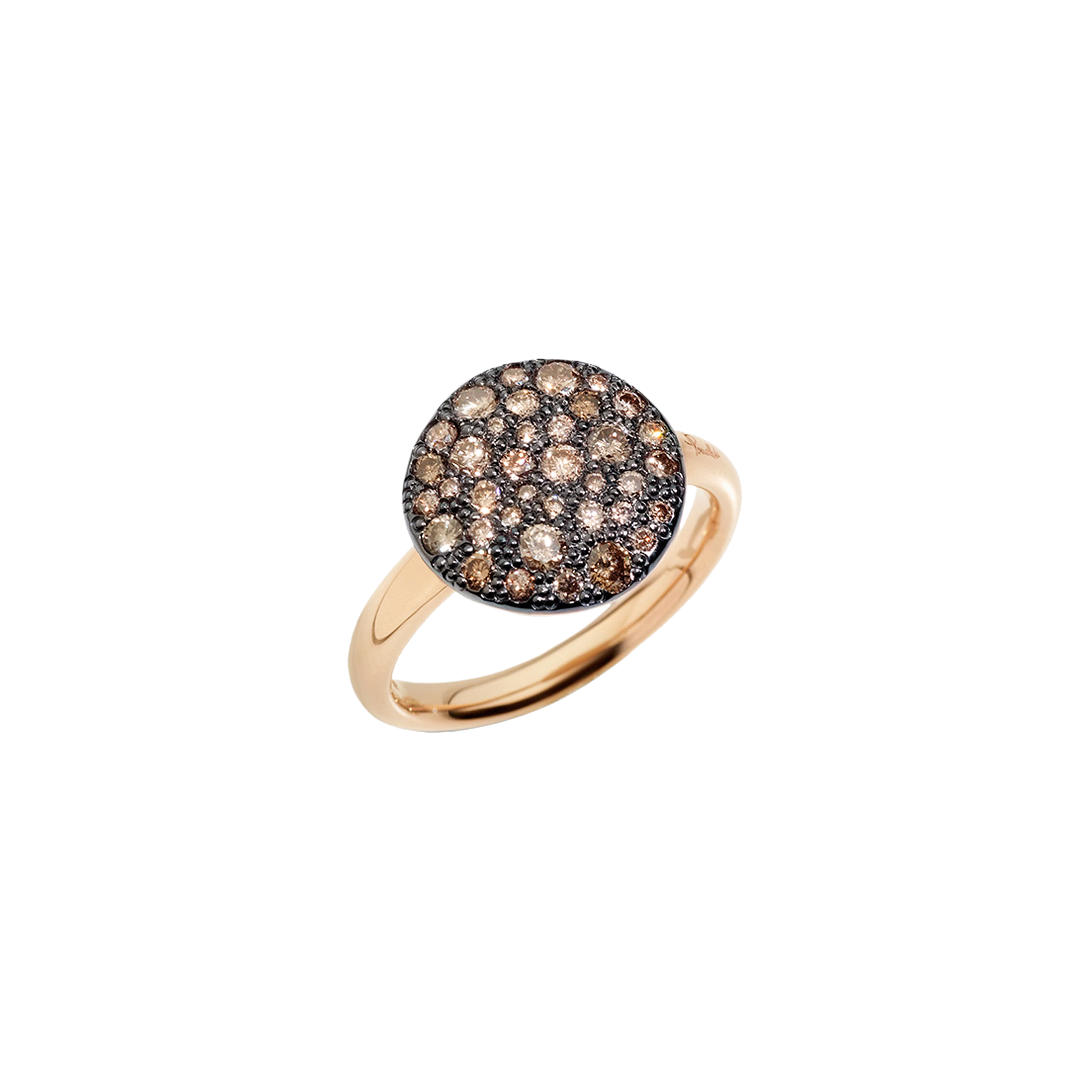 Pomellato | ANELLO IN ORO ROSA CON PAVE&rsquo; IN ORO ROSA BRUNITO E CON BRILLANTI BROWN - PAB2040O7000DBR00 (1)