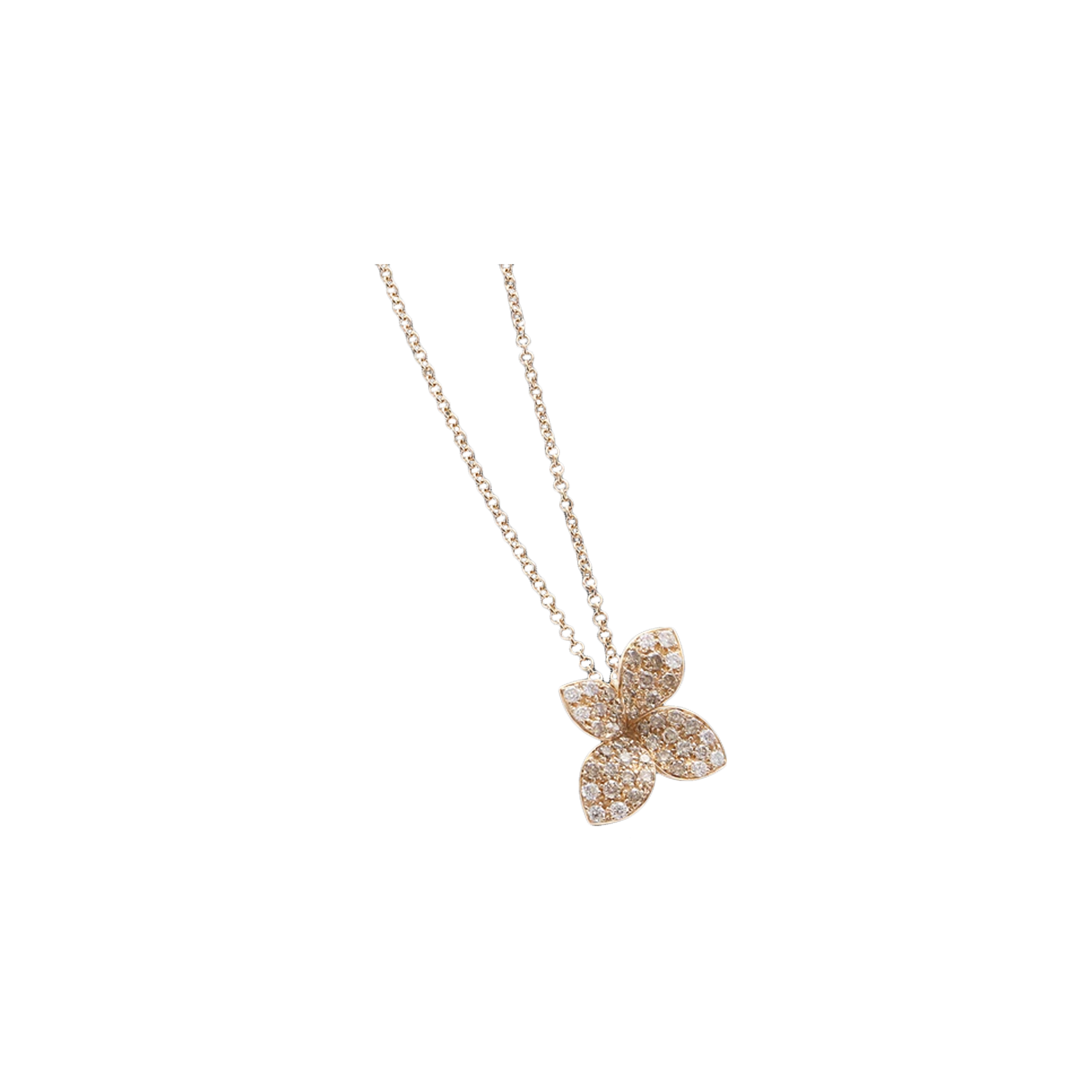 Pasquale Bruni | COLLANA GIARDINI SEGRETI IN ORO ROSA CON DIAMANTI BIANCHI E DIAMANTI CHAMPAGNE - 15367 - 15367R (1)