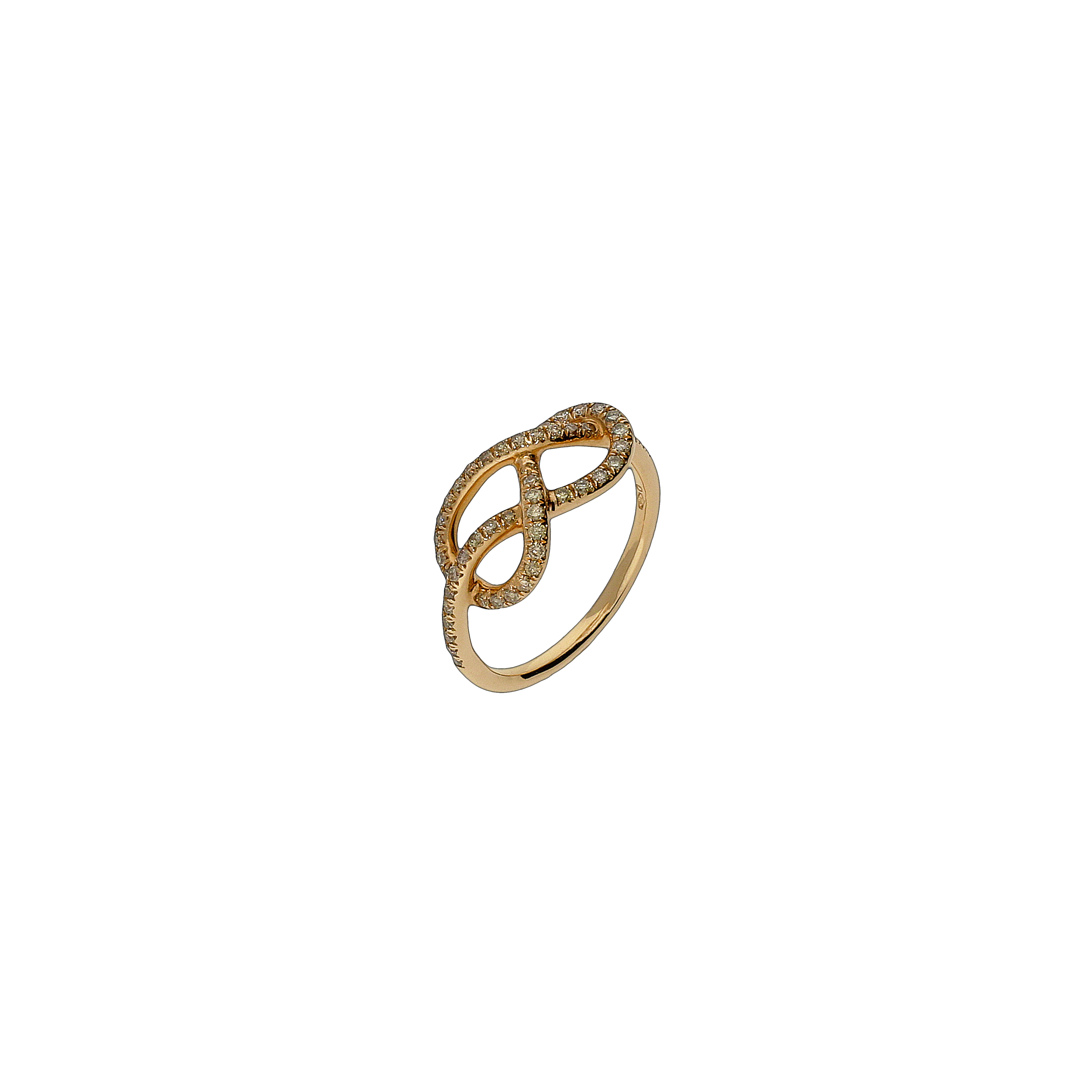 Bartorelli Italian Jewels | ANELLO INFINITO ORO ROSA E DIAMANTI BROWN - VR24457DBP (1)