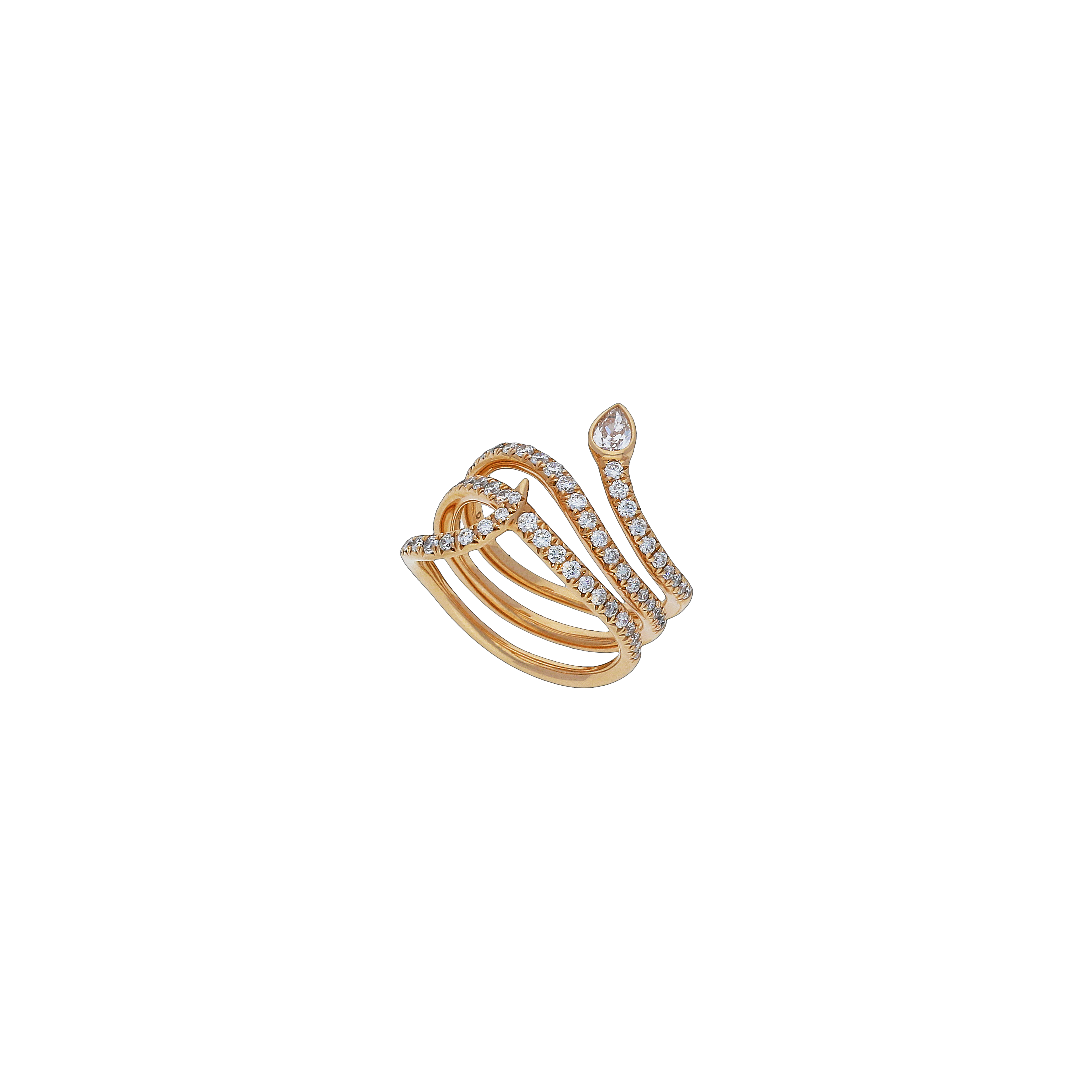 Bartorelli Italian Jewels | ANELLO SERPENTE IN ORO ROSA E DIAMANTI - VR25061DP (2)