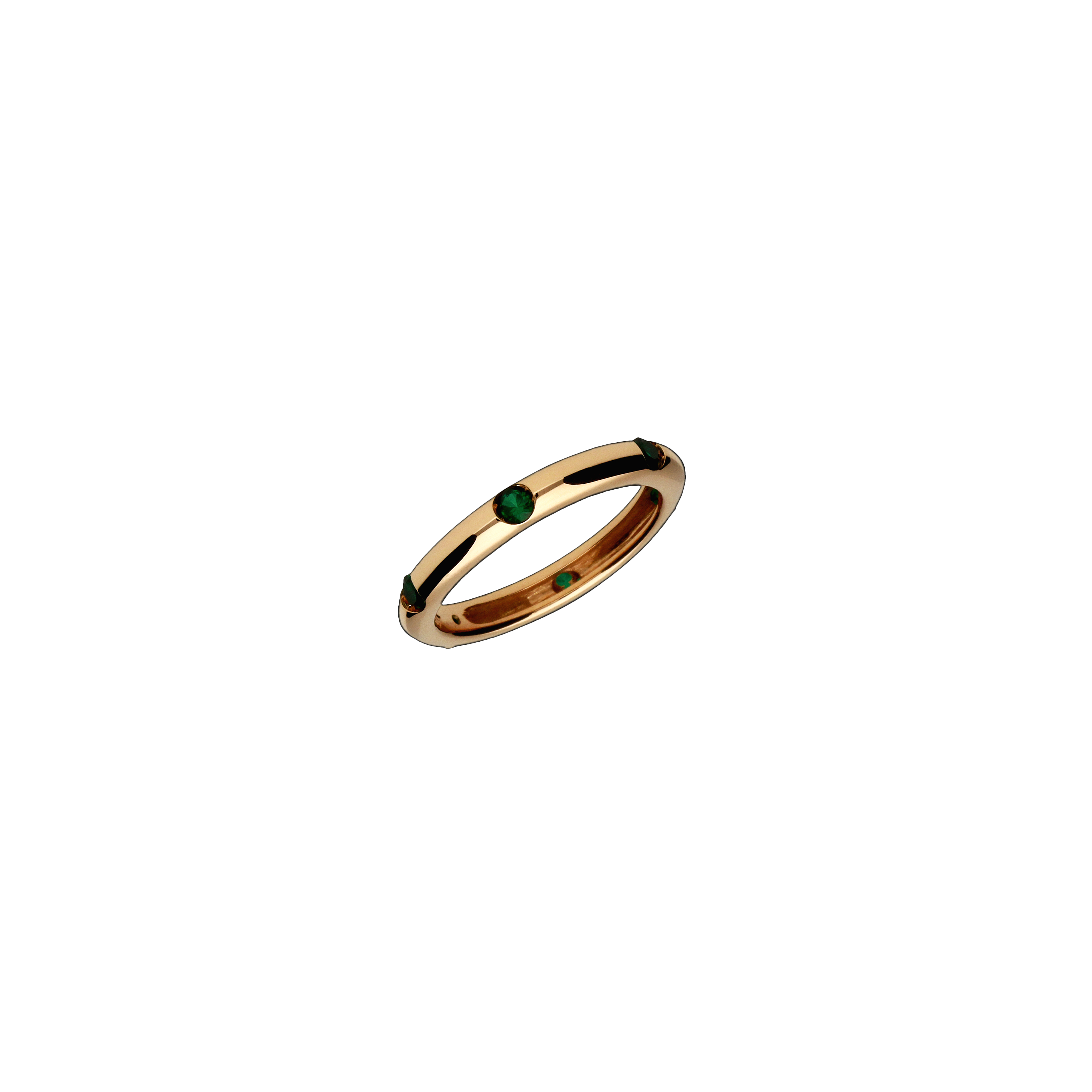 Bartorelli Italian Jewels | ANELLO IN ORO ROSA 9 CARATI E QUARZO VERDE TAGLIO BRILLANTE - A12096VER-9KT (1)
