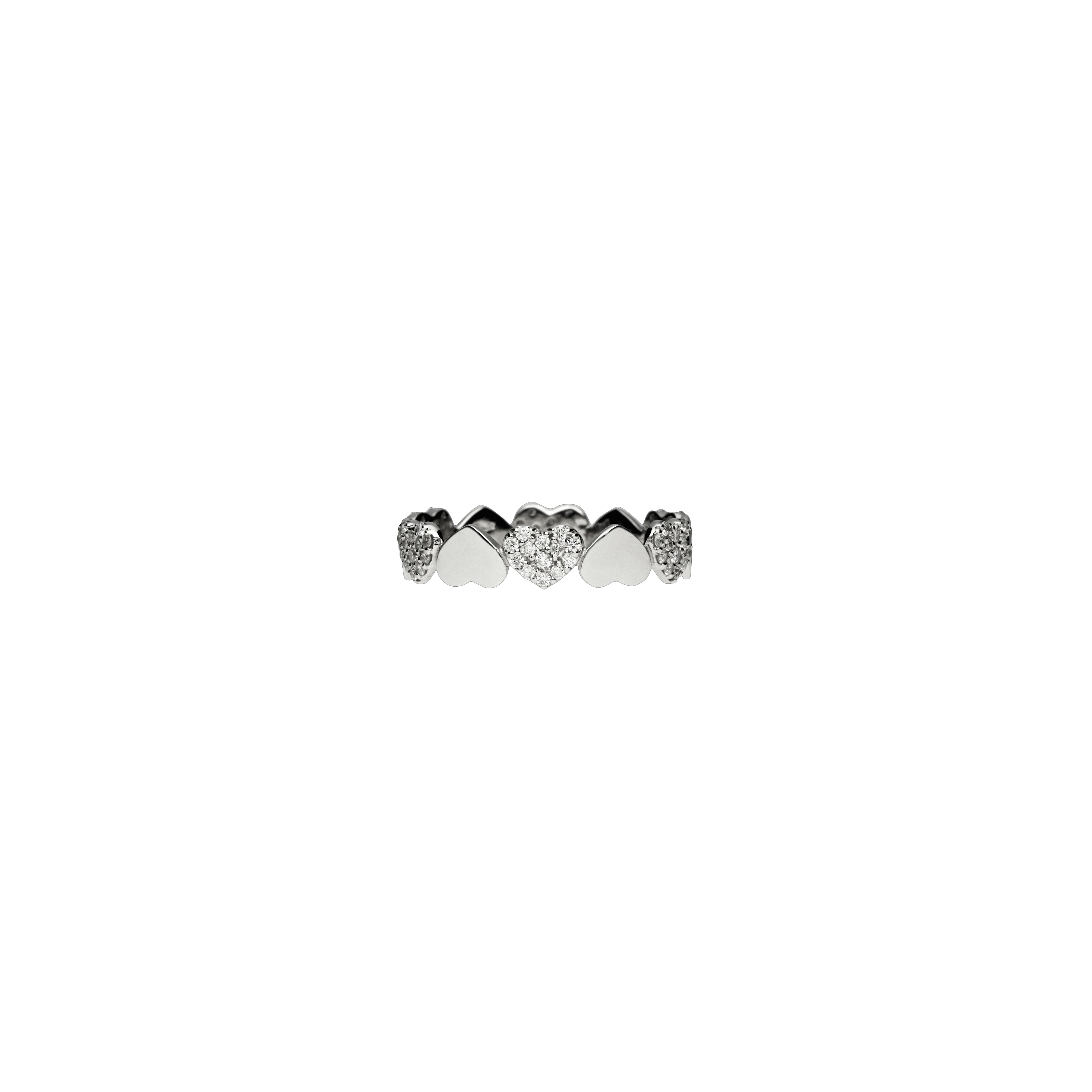 Bartorelli Italian Jewels | ANELLO CUORI ORO BIANCO E DIAMANTI - ANP129/29-B (2)