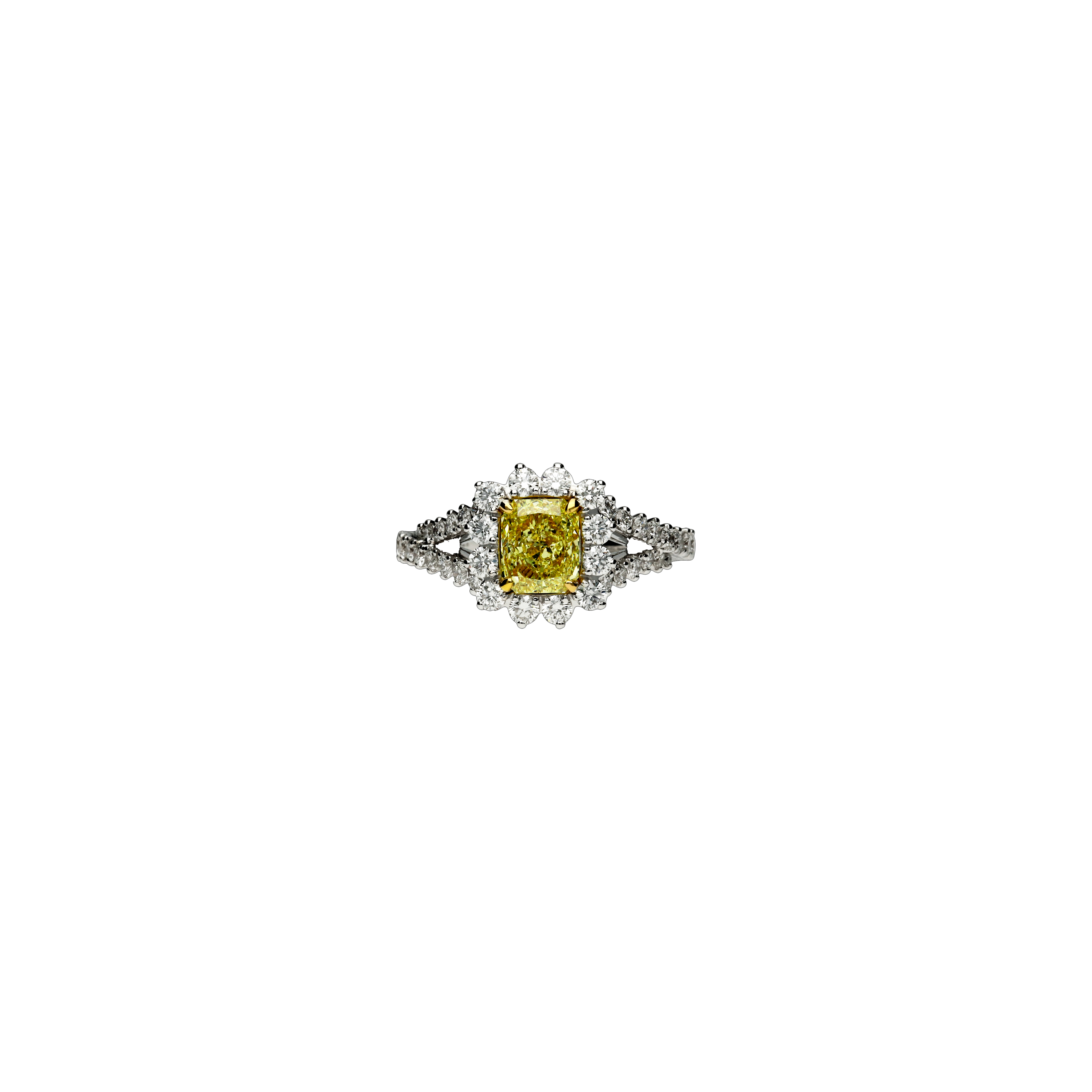 Bartorelli Italian Jewels | ANELLO IN ORO BIANCO CON DIAMANTI BIANCHI E DIAMANTE YELLOW - 19162935 (2)