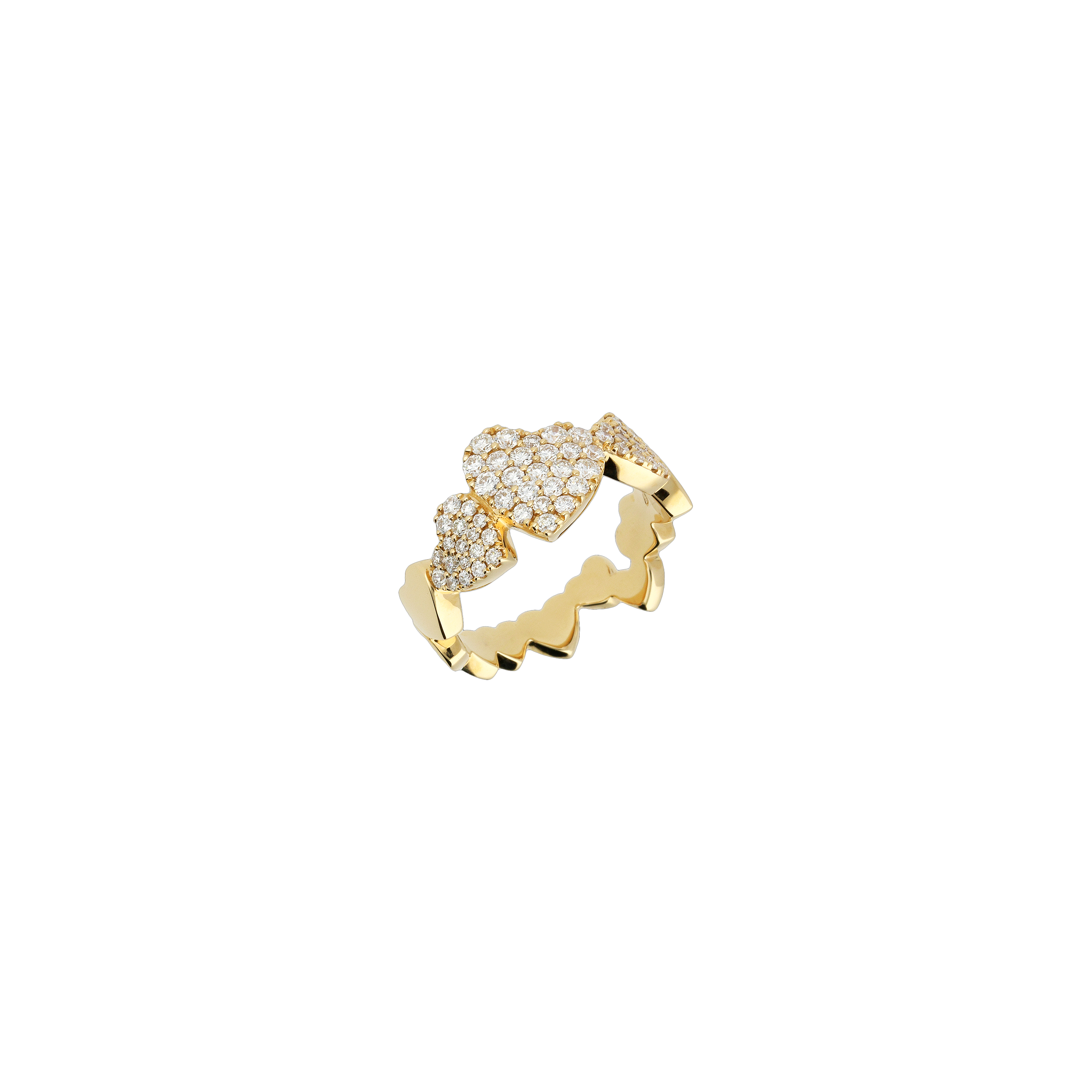 Bartorelli Italian Jewels | ANELLO ORO ROSA CUORI CON DIAMANTI BIANCHI - VR26584DP (1)