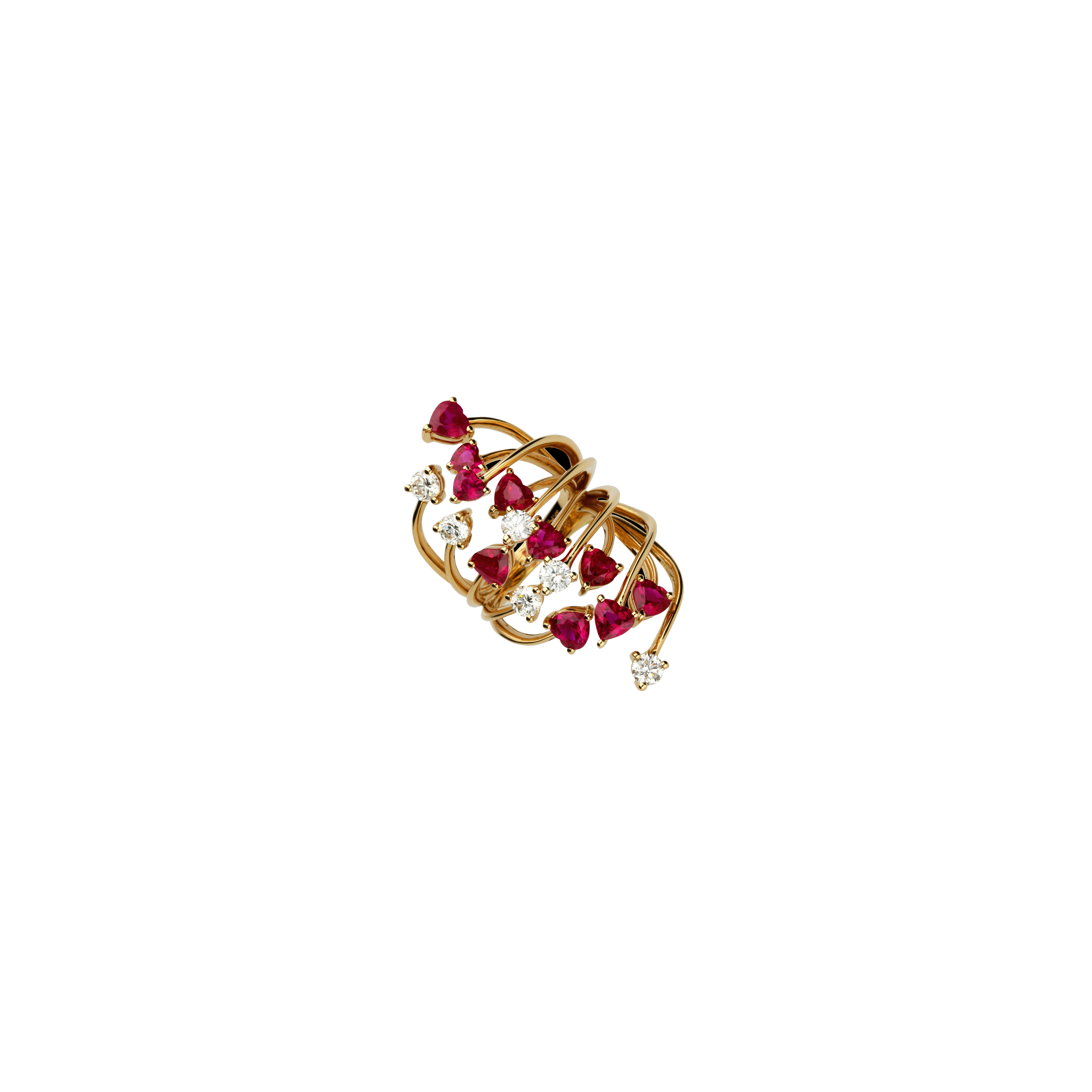 Bartorelli Italian Jewels | ANELLO RAMI IN ORO ROSA CON DIAMANTI E RUBINI - 3R00085DRUP (1)