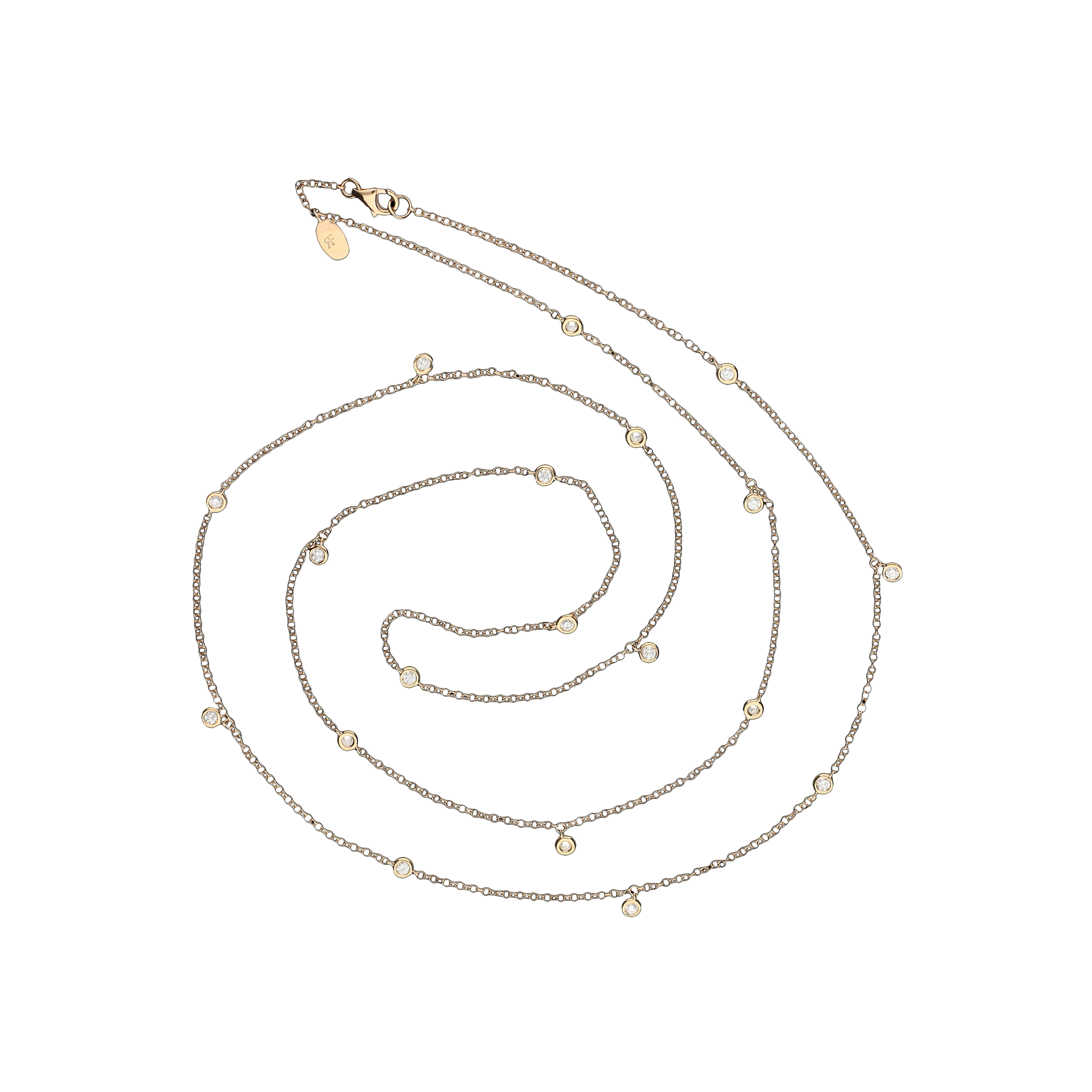 Bartorelli Italian Jewels | COLLANA LUNGA IN ORO ROSA E DIAMANTI BIANCHI - COSAV5035BWXX (1)