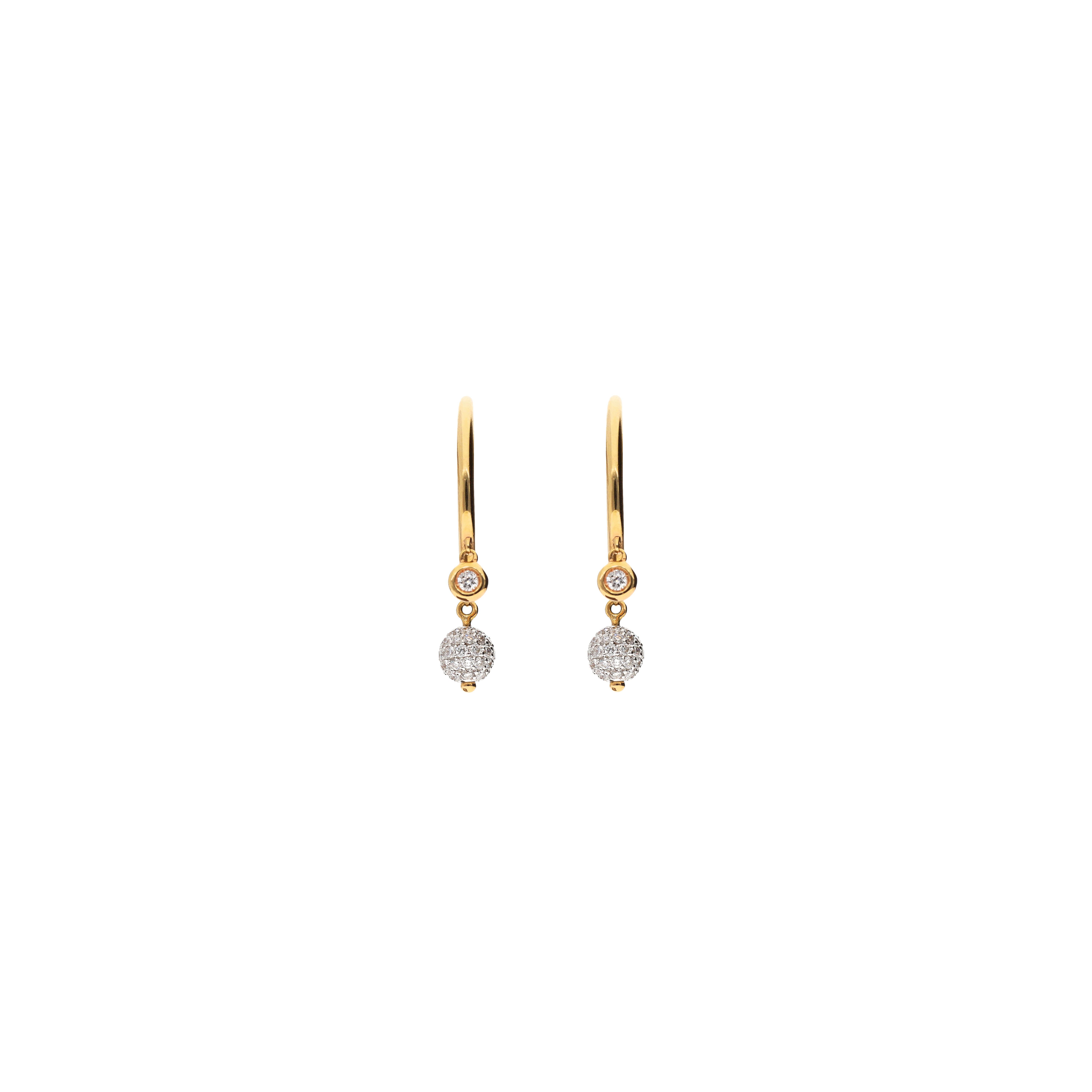 Bartorelli Italian Jewels | ORECCHINI A CERCHIO IN ORO ROSA CON SFERE IN PAV&Egrave; DI DIAMANTI - VE27156D6P (1)