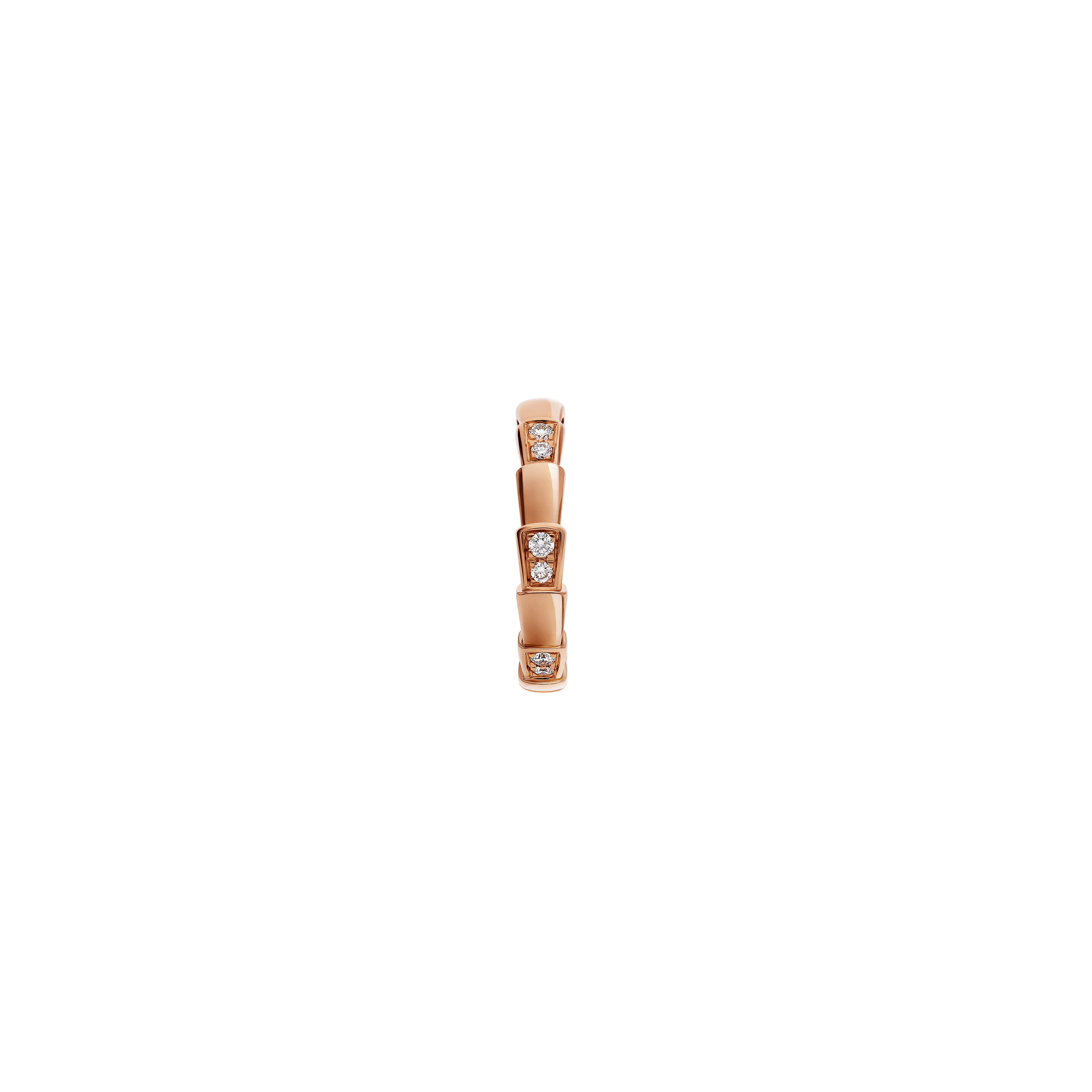 Bulgari | ANELLO SERPENTI VIPER IN ORO ROSA 18 KT CON SEMI-PAVE' DI DIAMANTI - AN857896 (2)