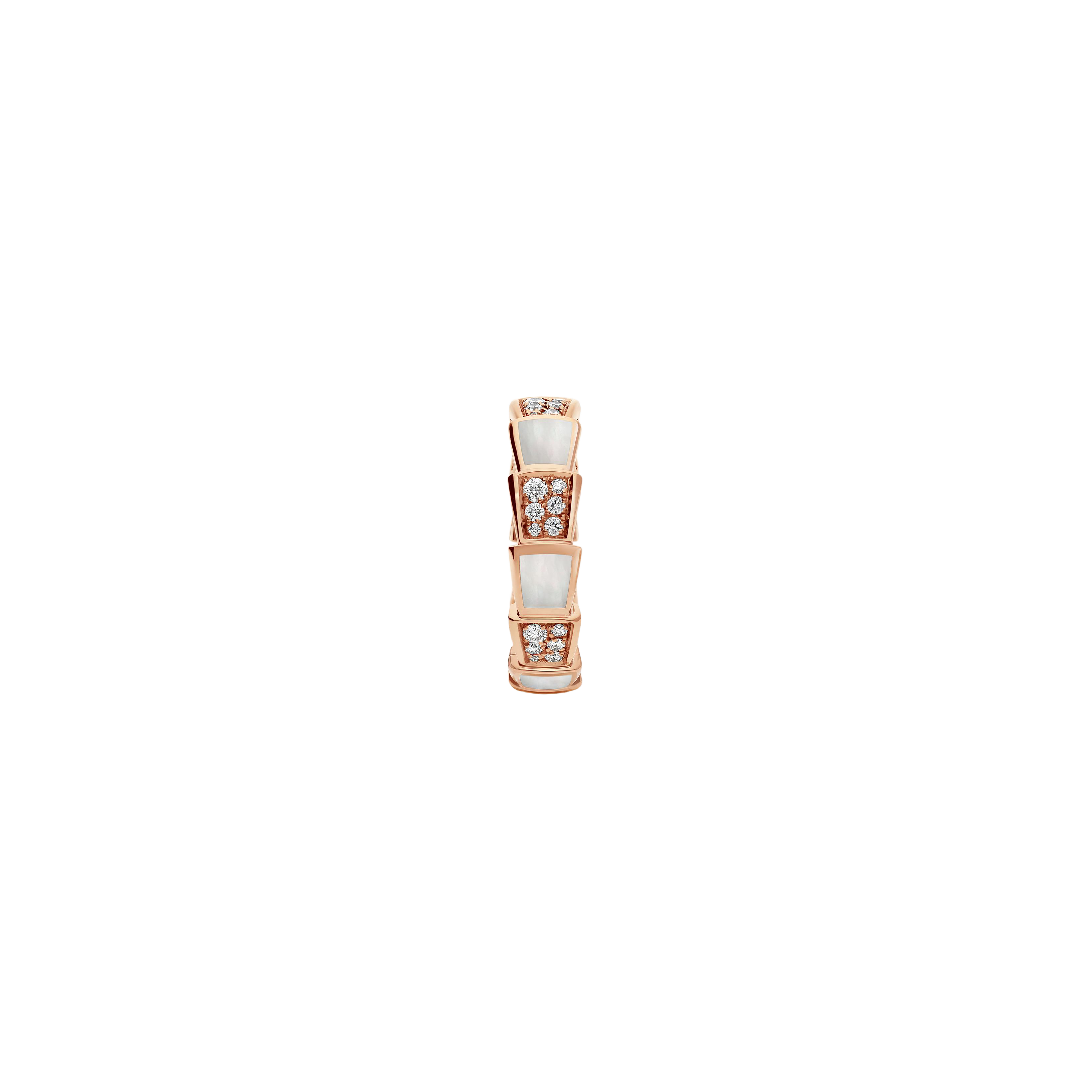 Bulgari | ANELLO SERPENTI VIPER IN ORO ROSA CON MADREPERLA E DIAMANTI - AN858043 - AN858043 (2)