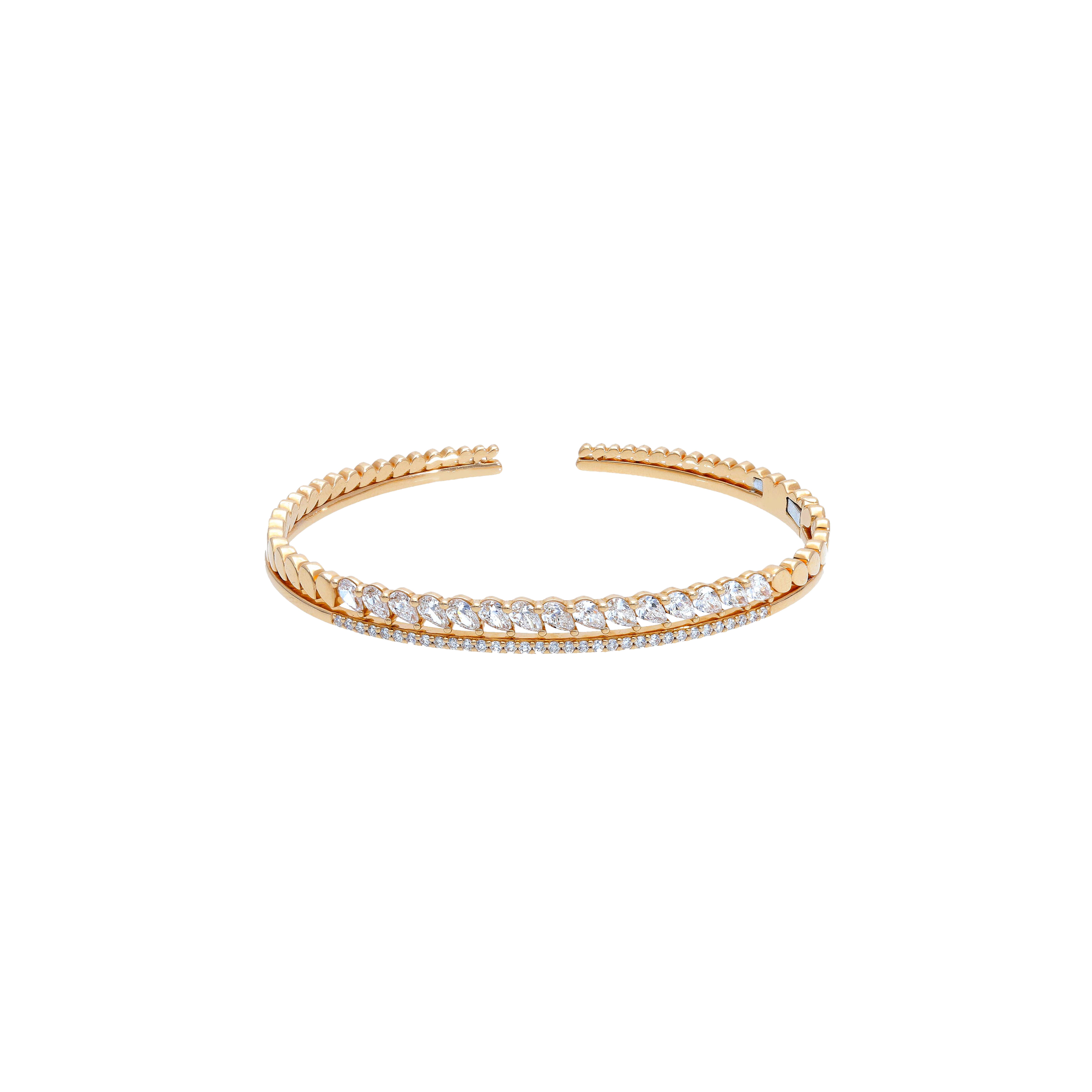 Bartorelli Italian Jewels | BRACCIALE RIGIDO APERTO IN ORO ROSA E DIAMANTI - VB27336DP (1)