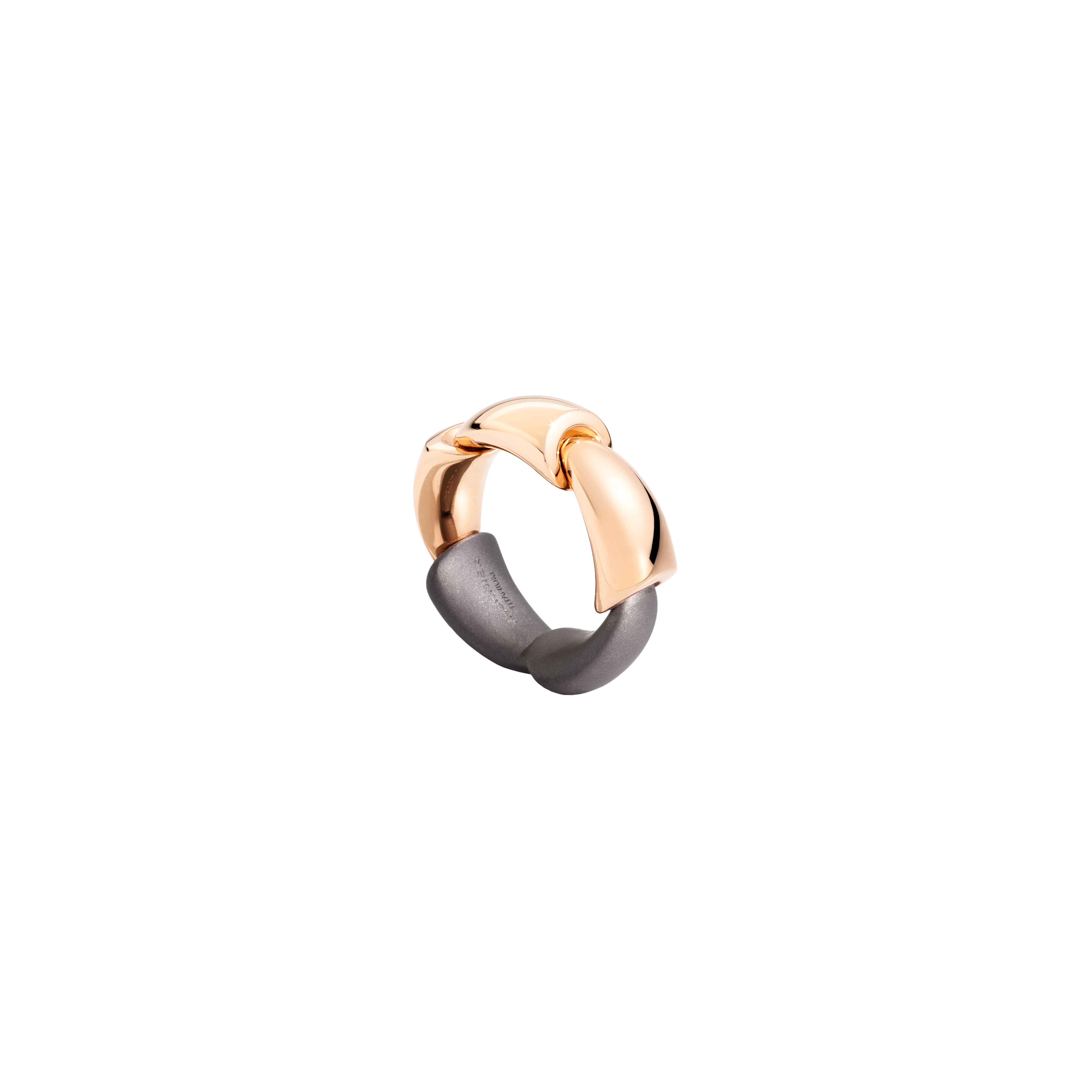 Vhernier | ANELLO CALLA IN ORO ROSA 18K E TITANIO - T01652A0103 (1)