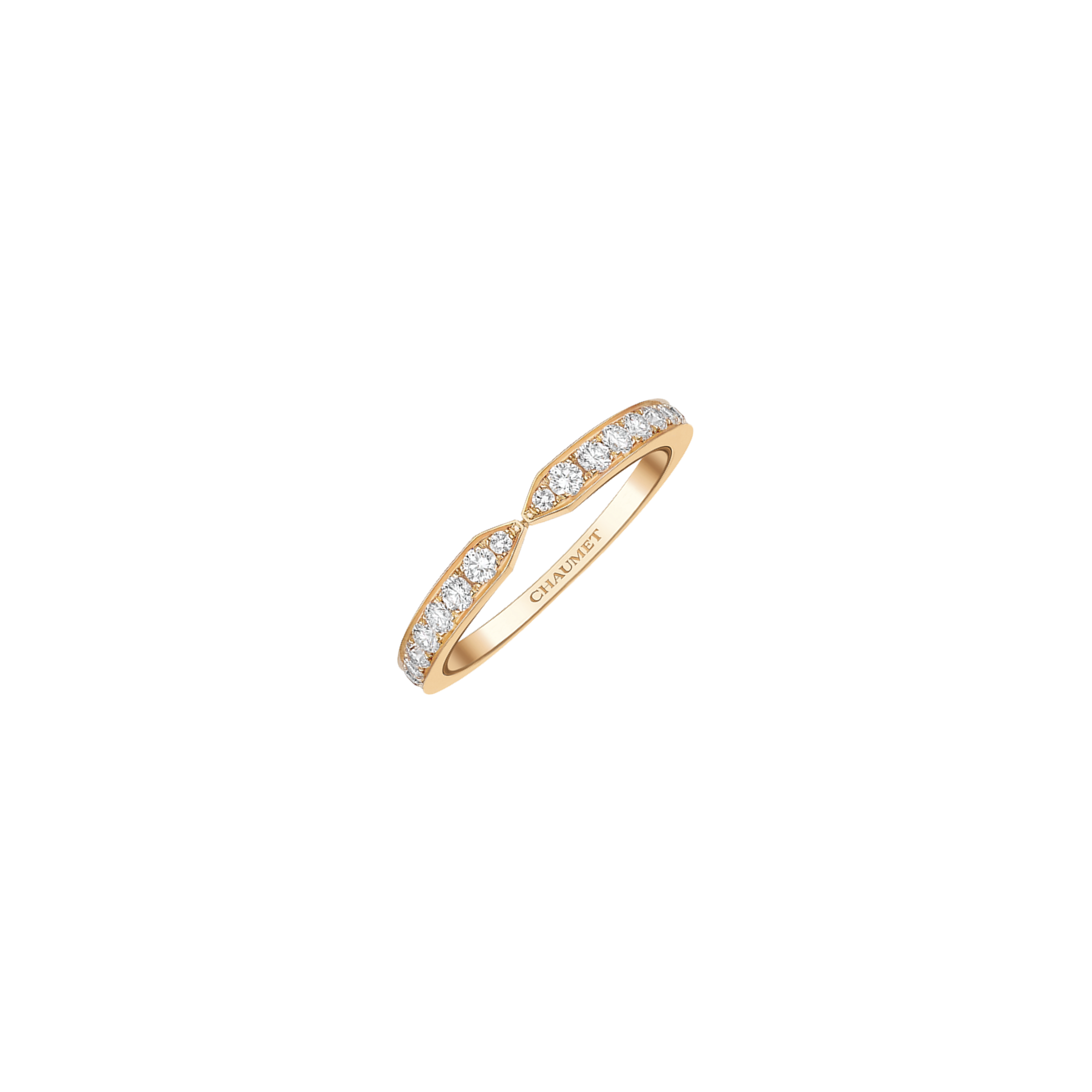 Chaumet | CHAUMET- FEDE NUZIALE PLUME IN ORO ROSA E DIAMANTI - 083148 - 083145 (1)