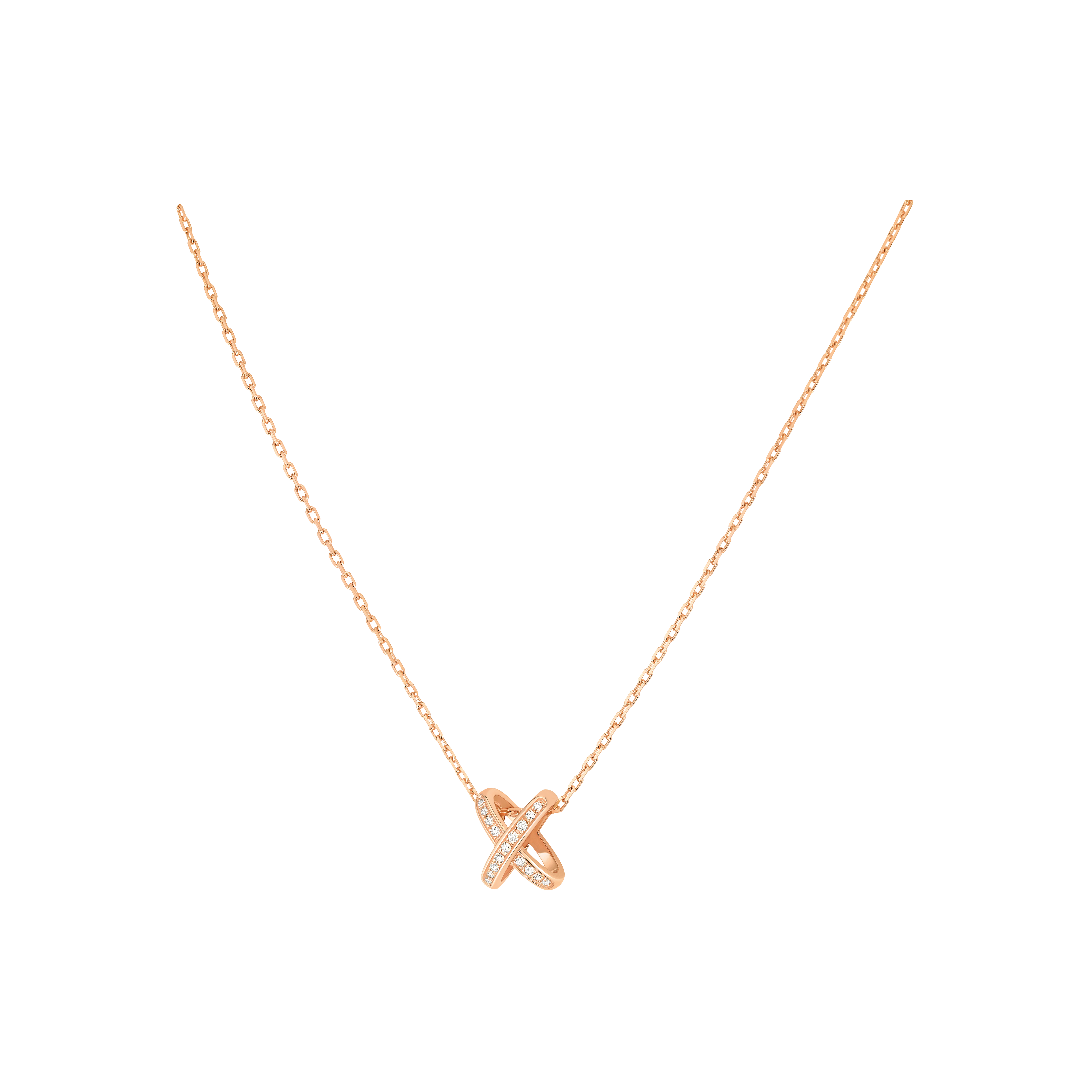 Chaumet | CHAUMET - COLLANA JEUX DE LIENS IN ORO ROSA E DIAMANTI - 082216 - 082216 (1)
