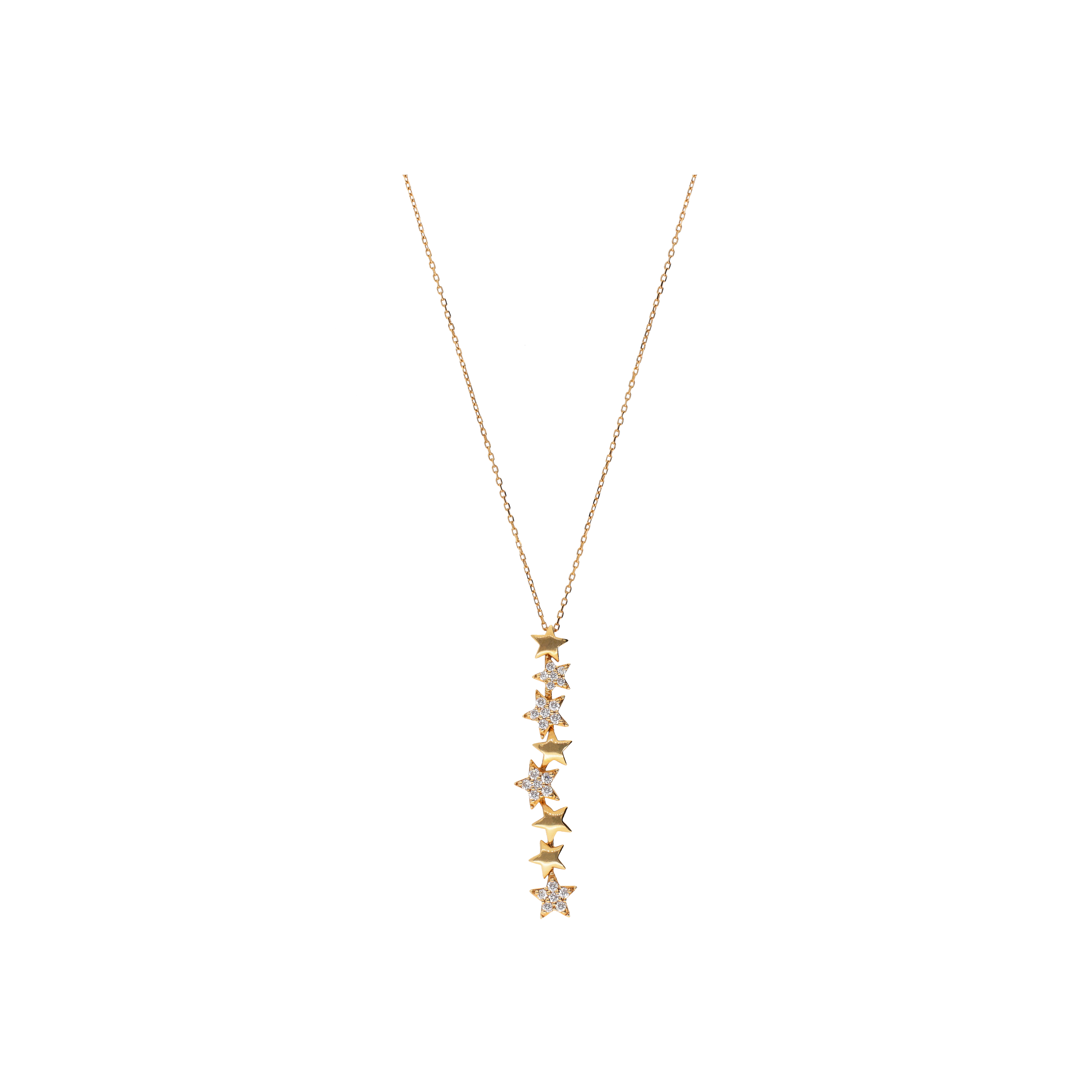 Bartorelli Italian Jewels | COLLANA GIROCOLLO STELLE IN ORO ROSA E DIAMANTI - VP27913DP (1)