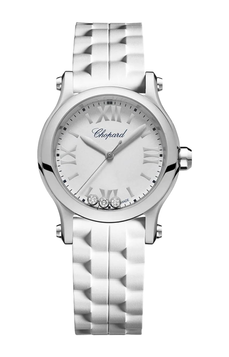 Chopard | HAPPY SPORT 30 MM, QUARZO,  LUCENT STEEL&trade;, DIAMANTI - 278590 (1)