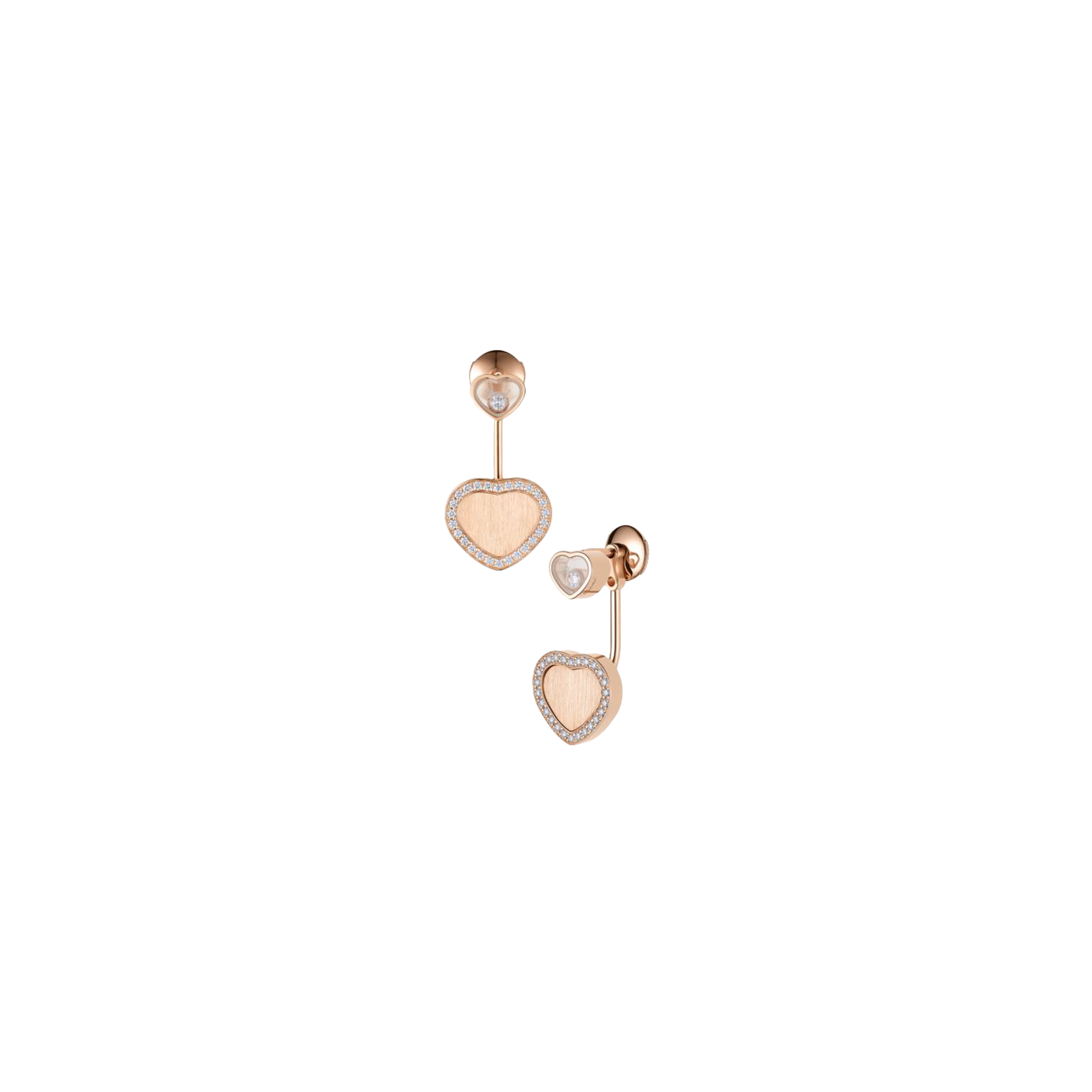 Chopard | CHOPARD HAPPY HEARTS GOLDEN HEARTS - ORECCHINI, ORO ROSA ETICO, DIAMANTI - 83A007-5921 - 83A007 (1)