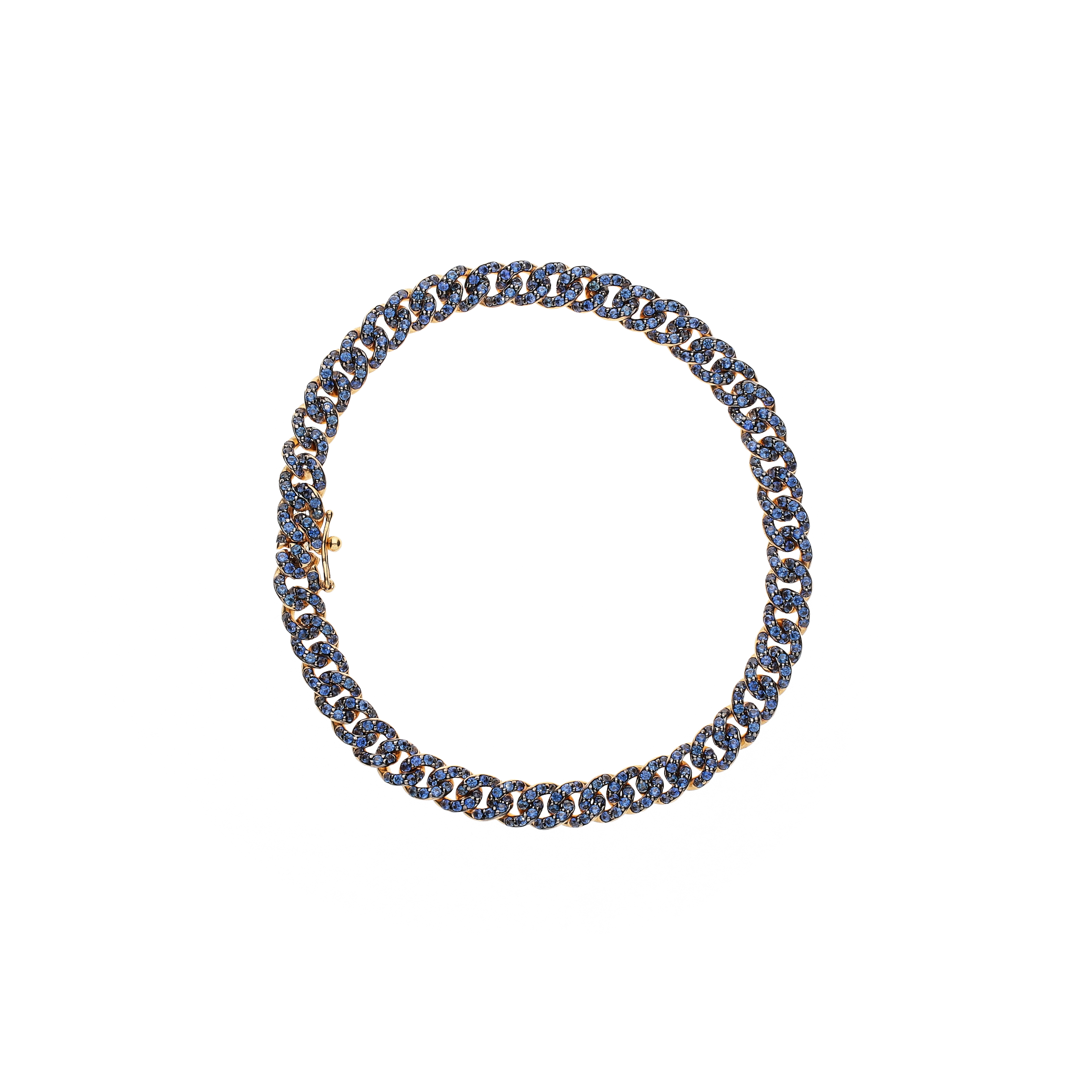 Bartorelli Italian Jewels | BRACCIALE GROUMETTE IN ORO ROSA FULL PAV&Eacute; DI ZAFFIRI BLU - VB28057SBLP (1)