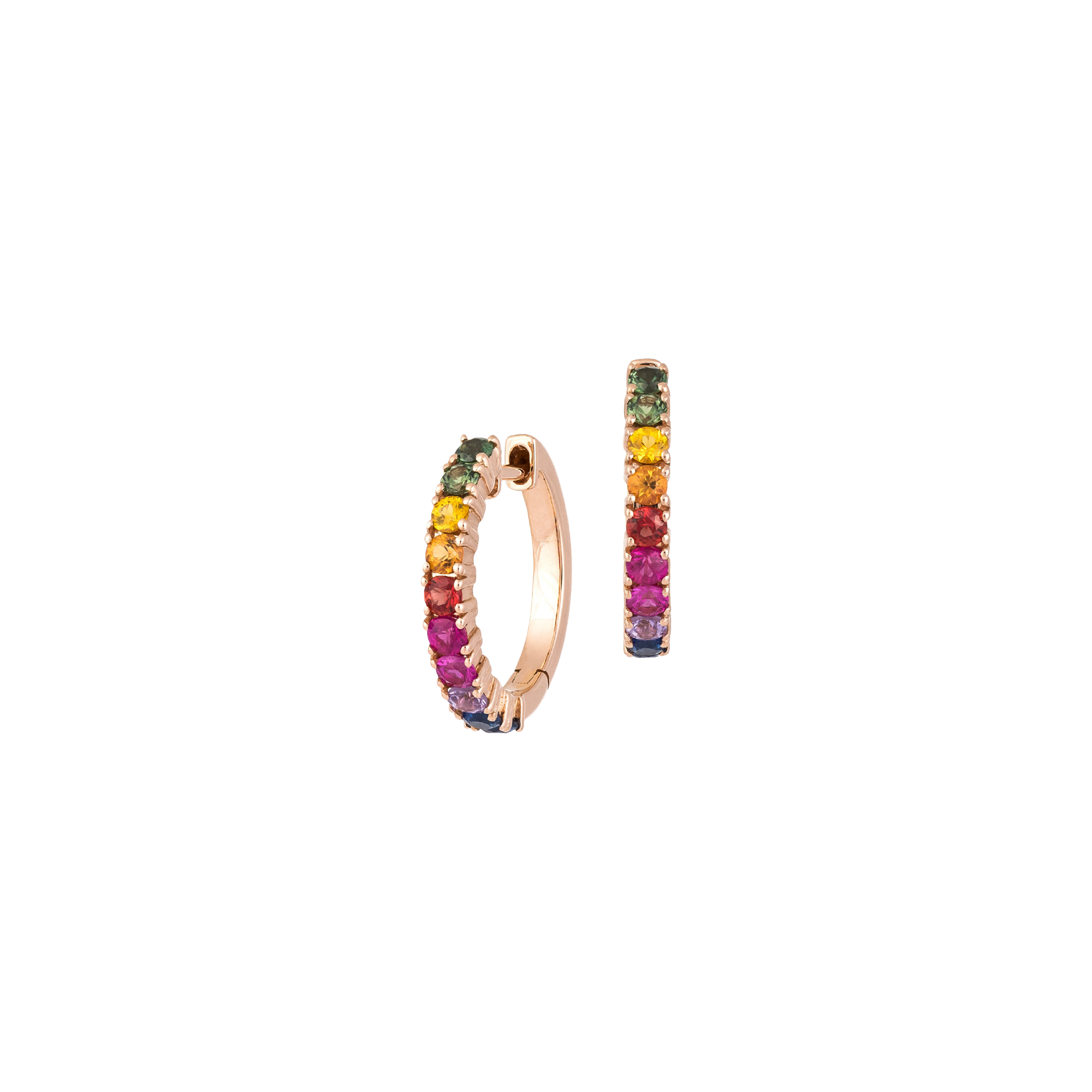 Bartorelli Italian Jewels | ORECCHINI IN ORO ROSA CON ZAFFIRI MULTICOLOR - KE1057/MS (1)