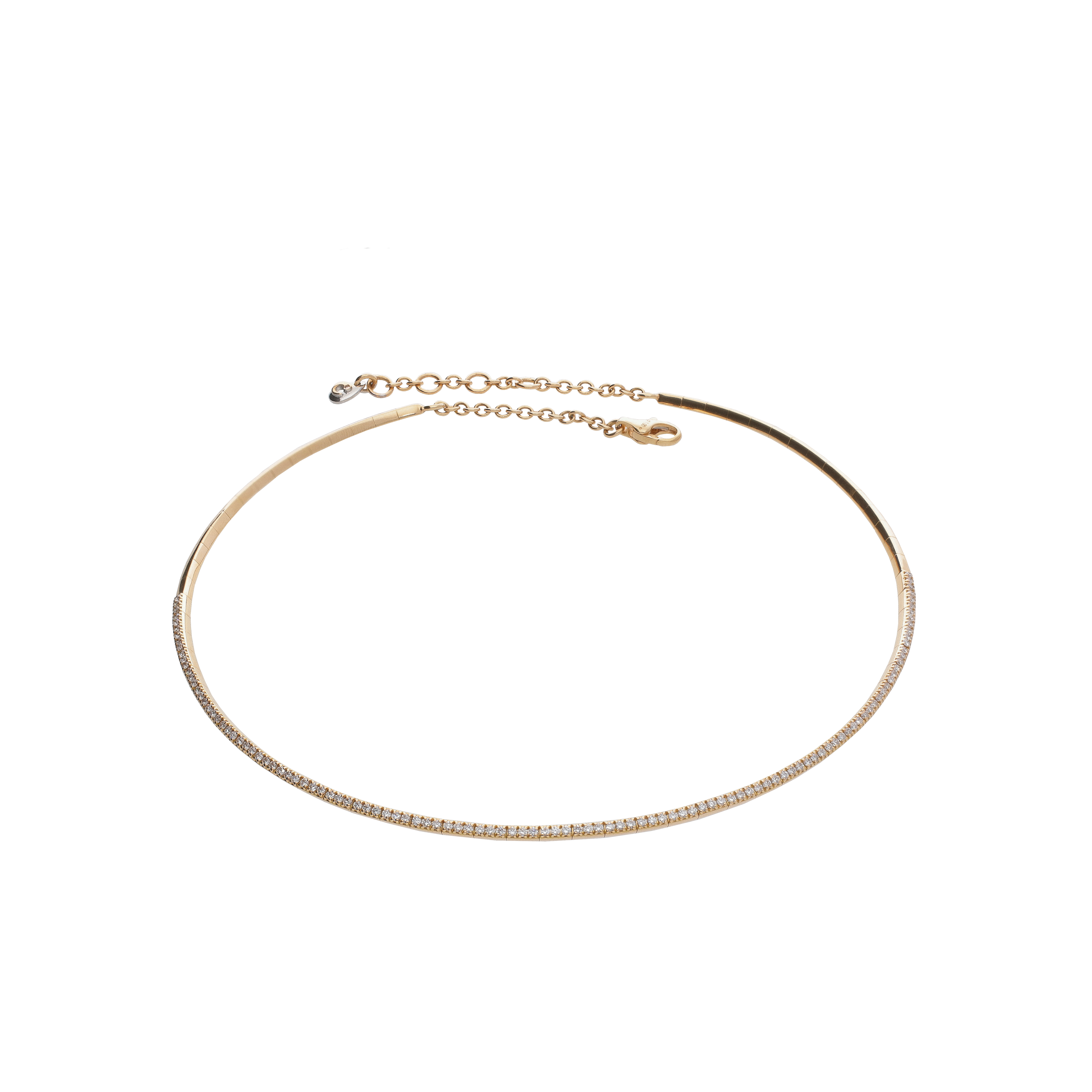 Bartorelli Italian Jewels | COLLANA CHOCKER SEMIRIGIDA IN ORO ROSA CON DIAMANTI - 75344228 (1)