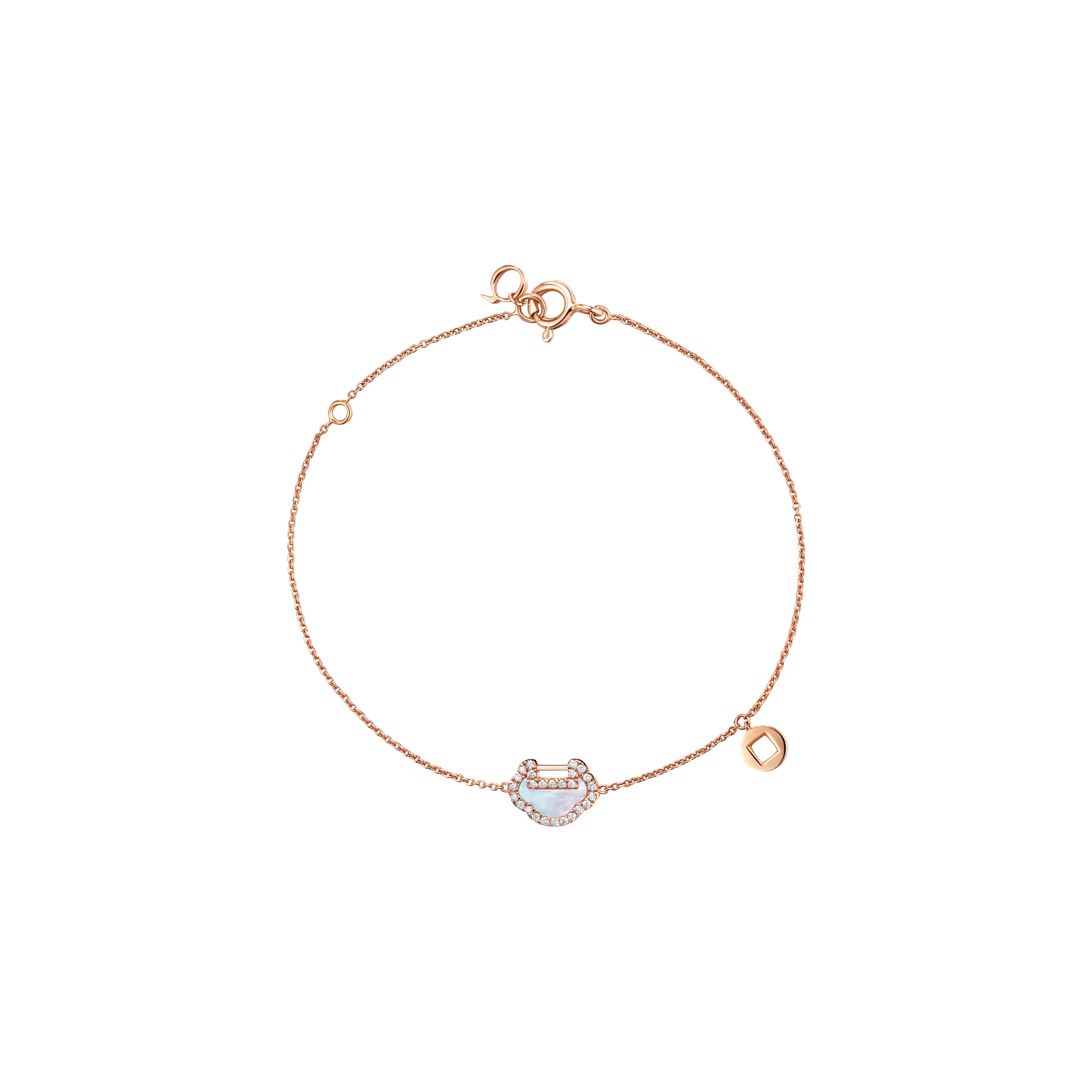 Qeelin | BRACCIALE PETITE YU YI IN ORO ROSA CON DIAMANTI E MADREPERLA - YY-BR0002B-RGDMOP - YYBPT2ERGMP (1)