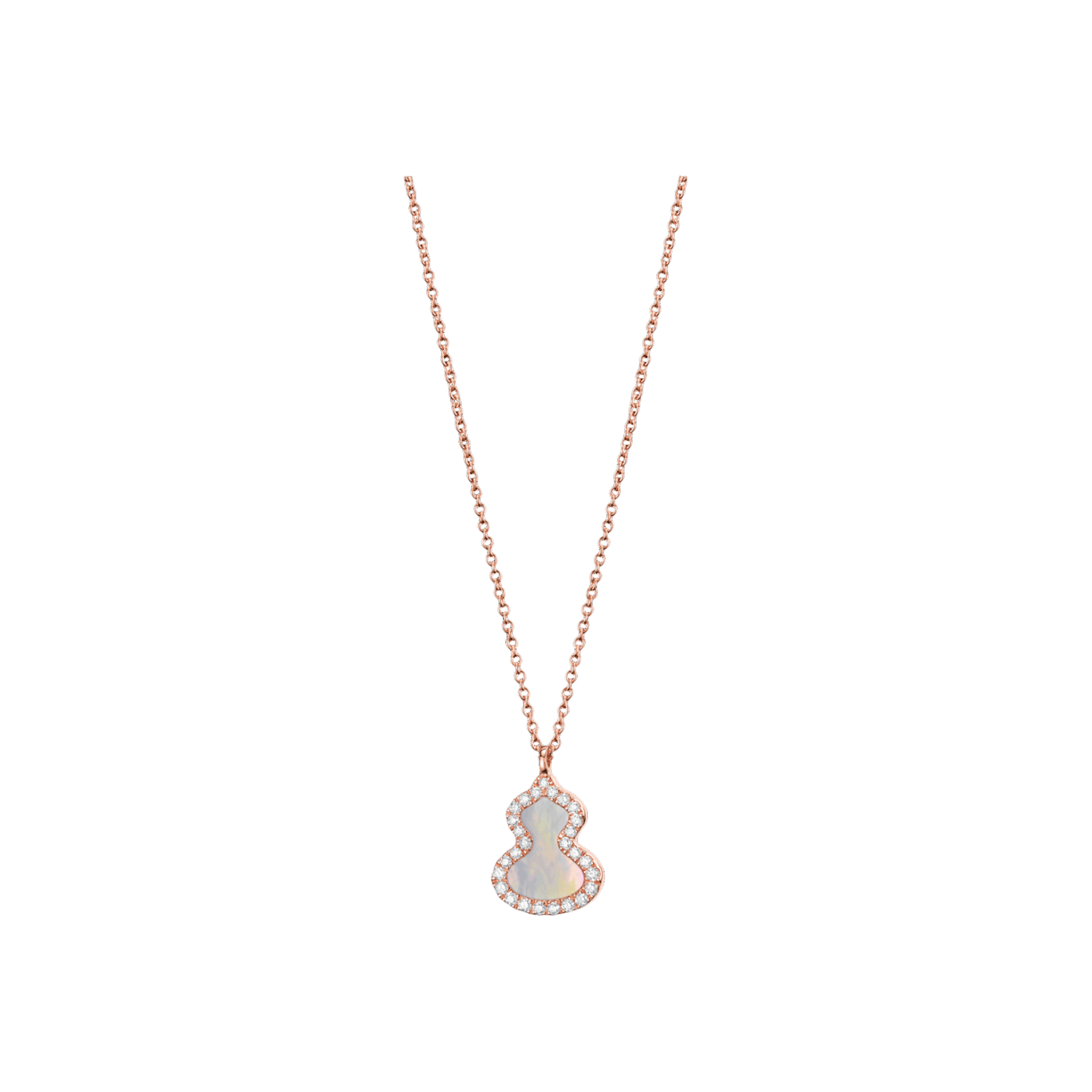 Qeelin | COLLANA PETITE WULU IN ORO ROSA CON DIAMANTI E MADREPERLA - WU-NL0006B-RGDMOP - WUNPT6DRGMP (1)