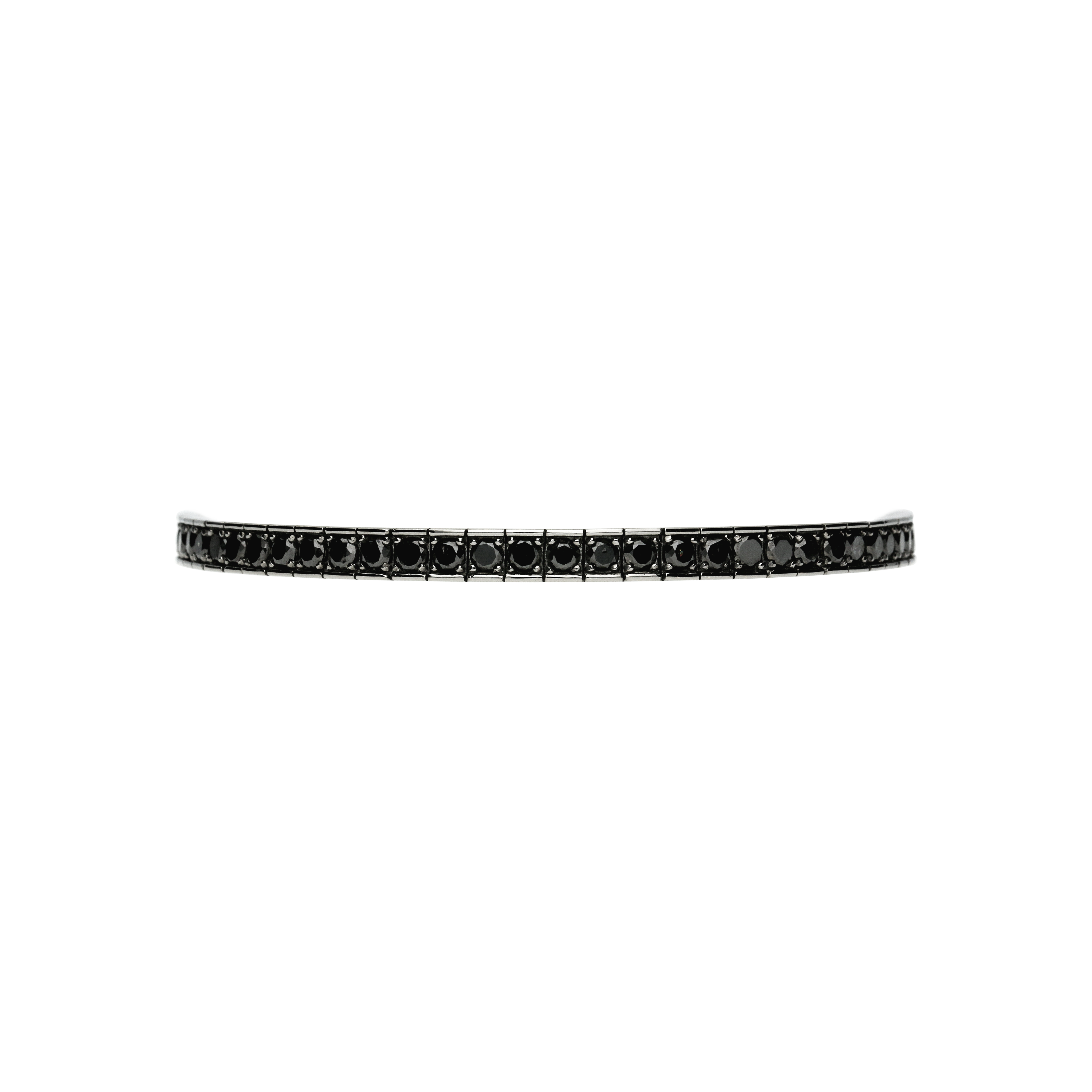 Bartorelli Italian Jewels | Bracciale tennis oro nero e diamanti neri taglio brillante - 20 cm - BR10LPMB/BK (1)