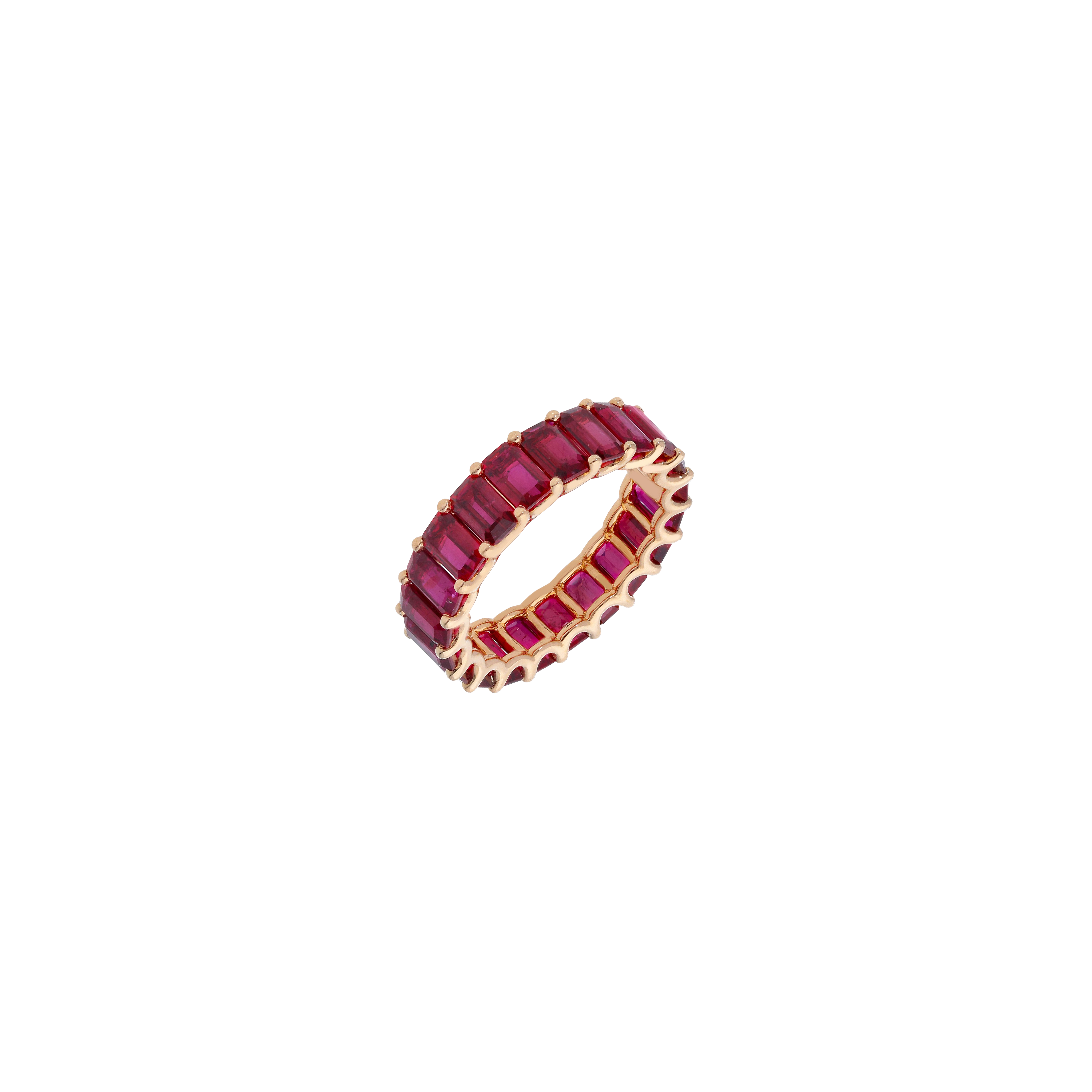 Bartorelli Italian Jewels | ANELLO VERETTA IN ORO ROSA CON RUBINI - 3R00218 (1)