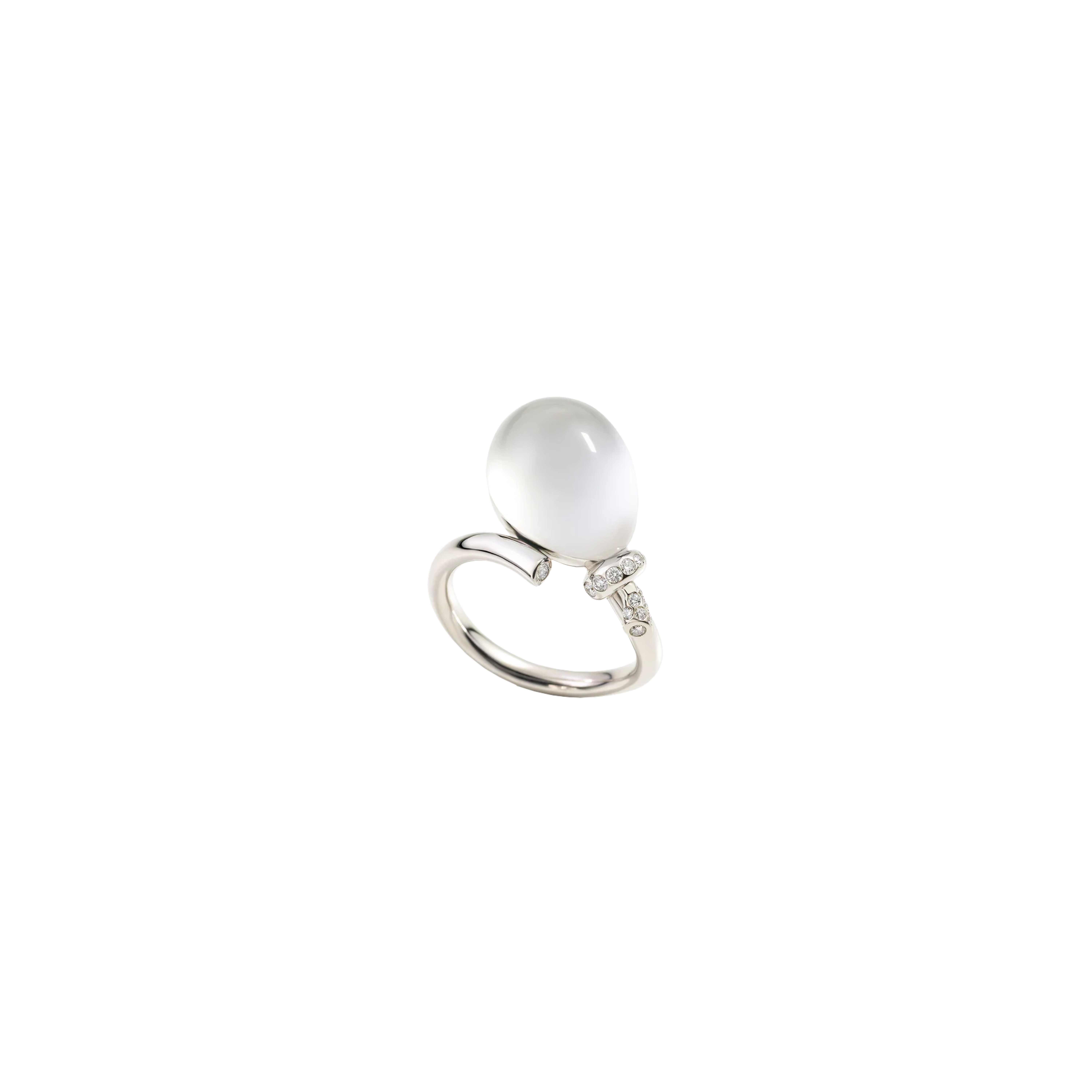 Vhernier | ANELLO IN ORO BIANCO CON DIAMANTI E CRISTALLO MADREPERLA - P00786A403 - P00786A0403 (1)