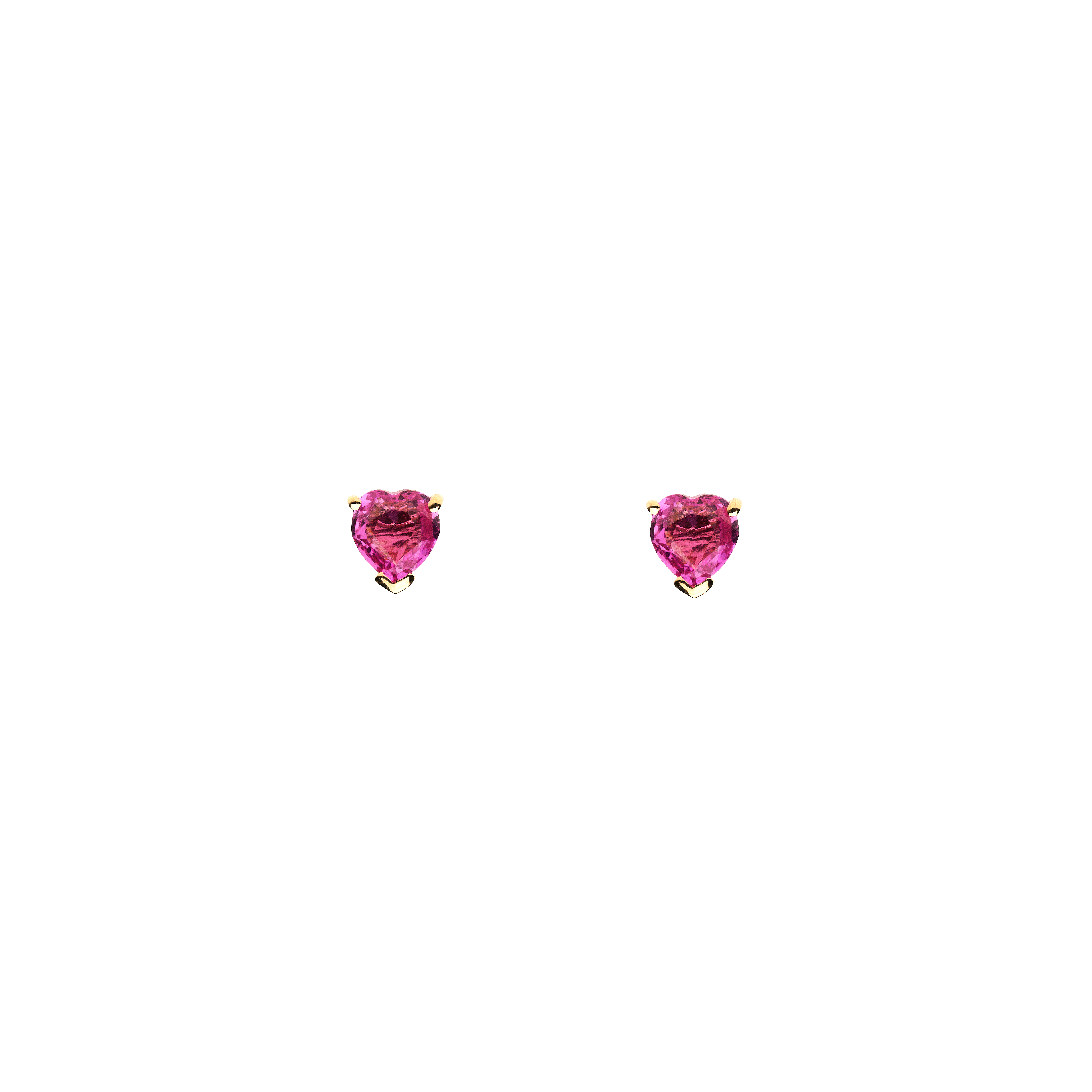 Bartorelli Italian Jewels | ORECCHINI CUORE A LOBO IN ORO ROSA E ZAFFIRI ROSA - O275/1-ZR (1)