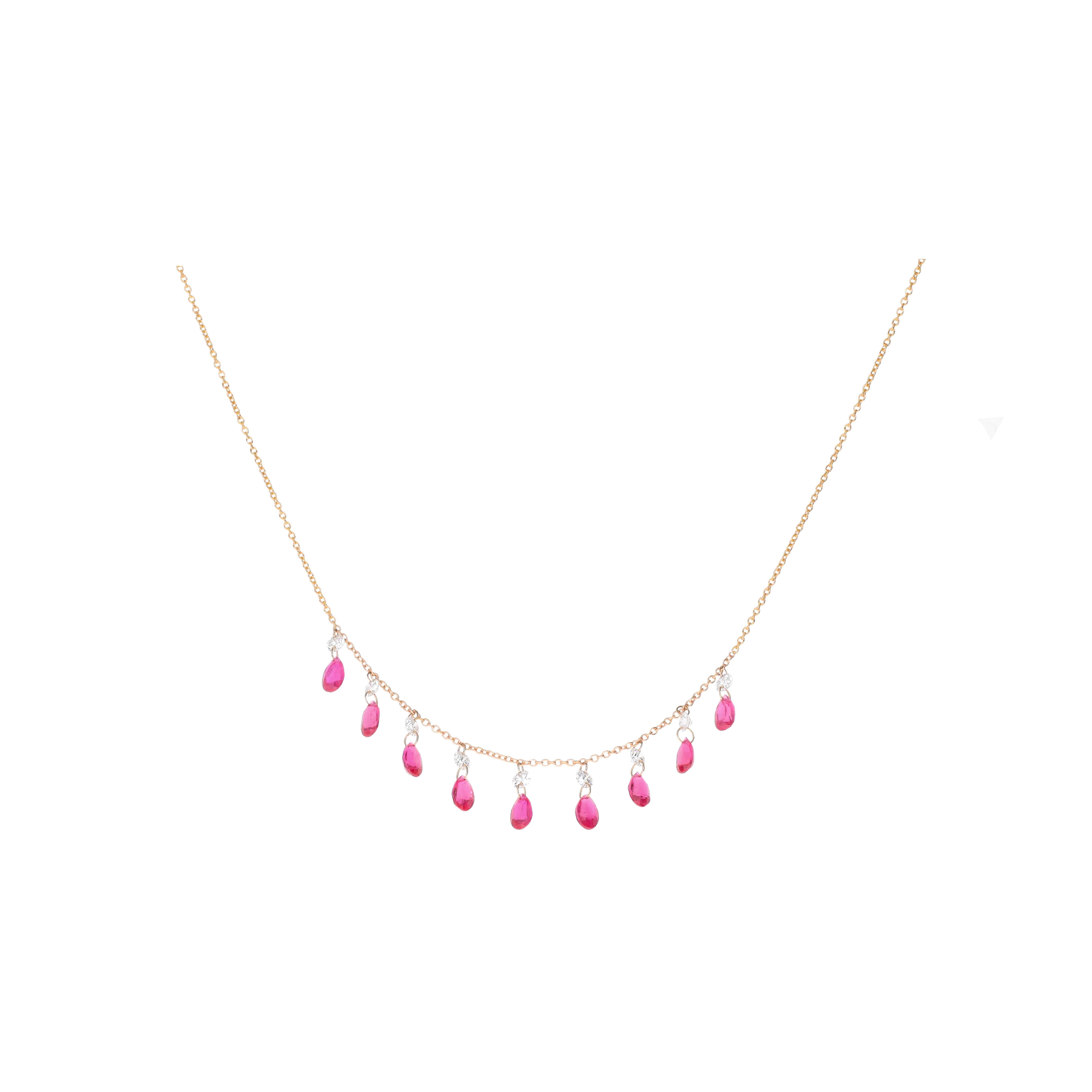 Bartorelli Italian Jewels | COLLANA IN ORO ROSA CON PENDENTI DIAMANTI E RUBINI - C069/28/4-RB (1)