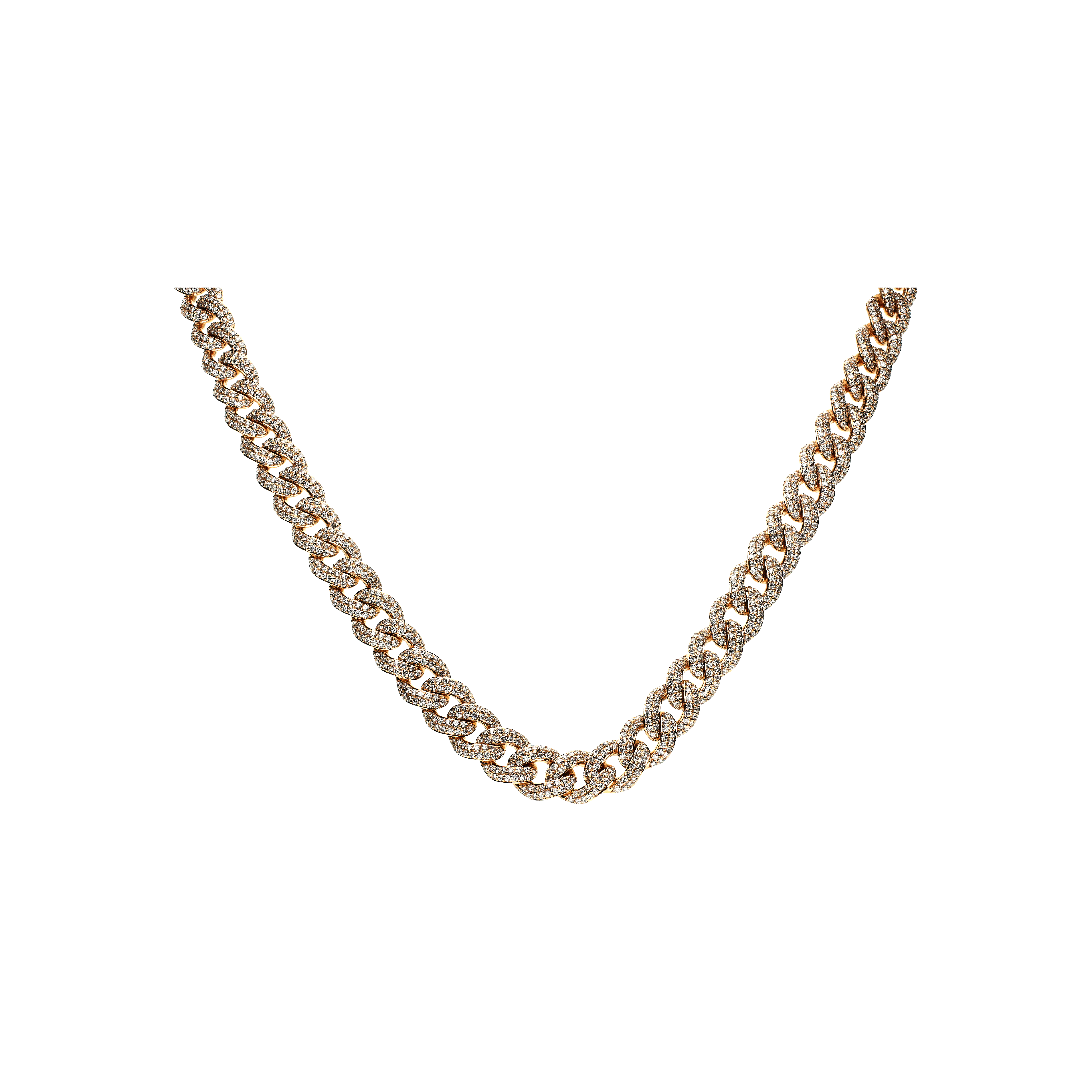 Bartorelli Italian Jewels | COLLANA GIROCOLLO GROUMETTE IN ORO ROSA CON PAV&Eacute; DI DIAMANTI - AN2894/W (1)