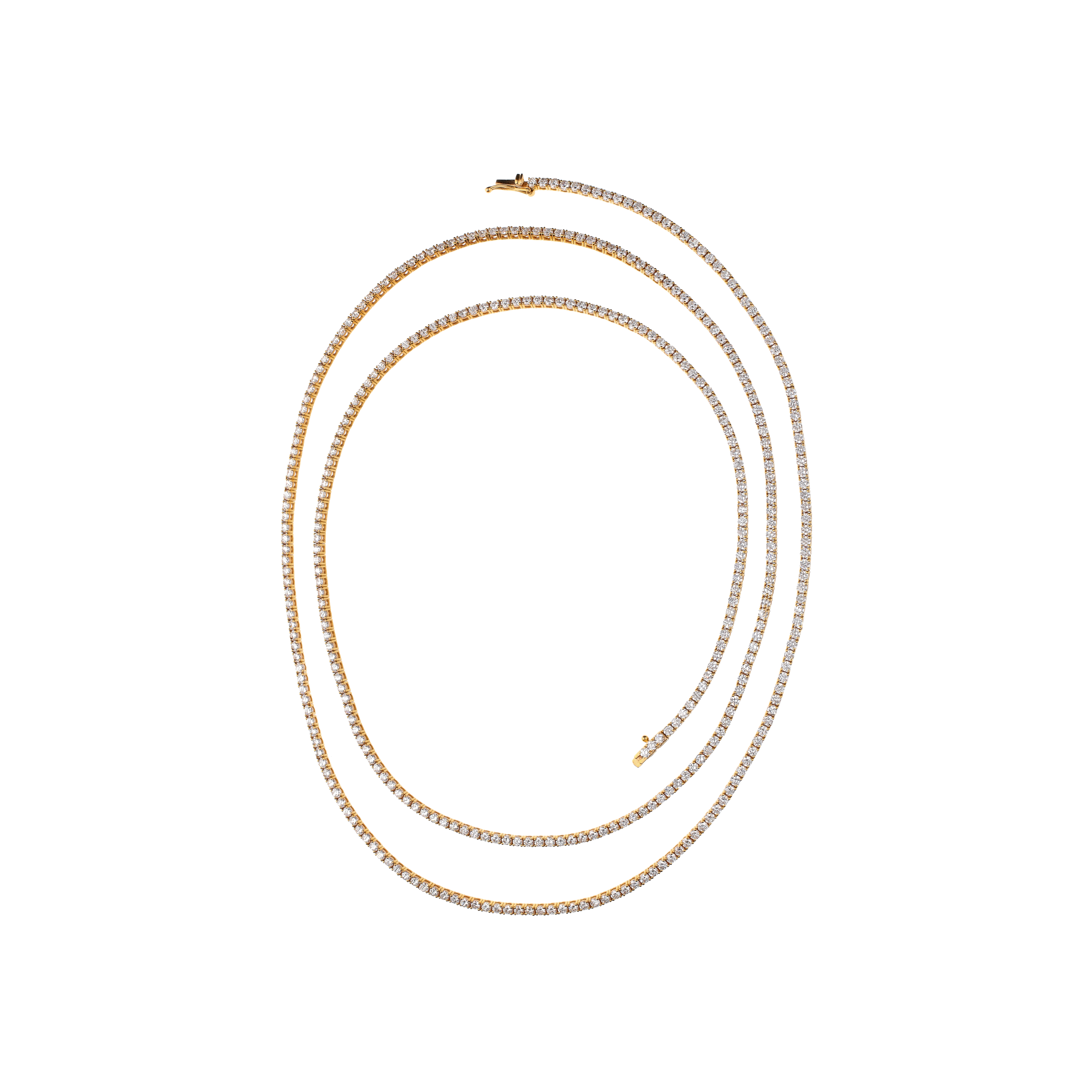 Bartorelli Italian Jewels | COLLANA TENNIS LUNGA IN ORO ROSA E DIAMANTI - VN00627DP (1)