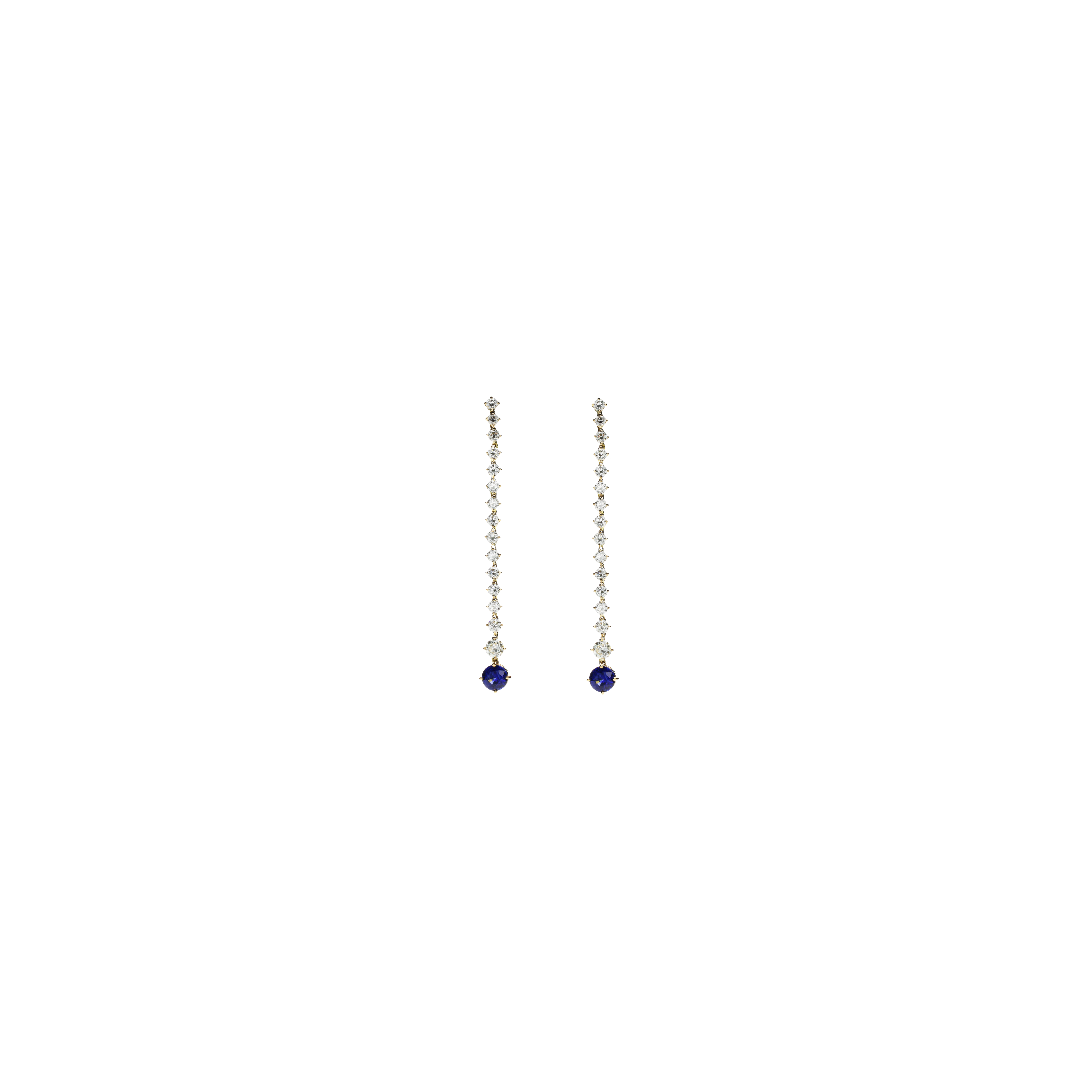 Bartorelli Italian Jewels | ORECCHINI PENDENTI IN ORO BIANCO CON DIAMANTI E ZAFFIRI BLU - 3E00208DSBP (1)