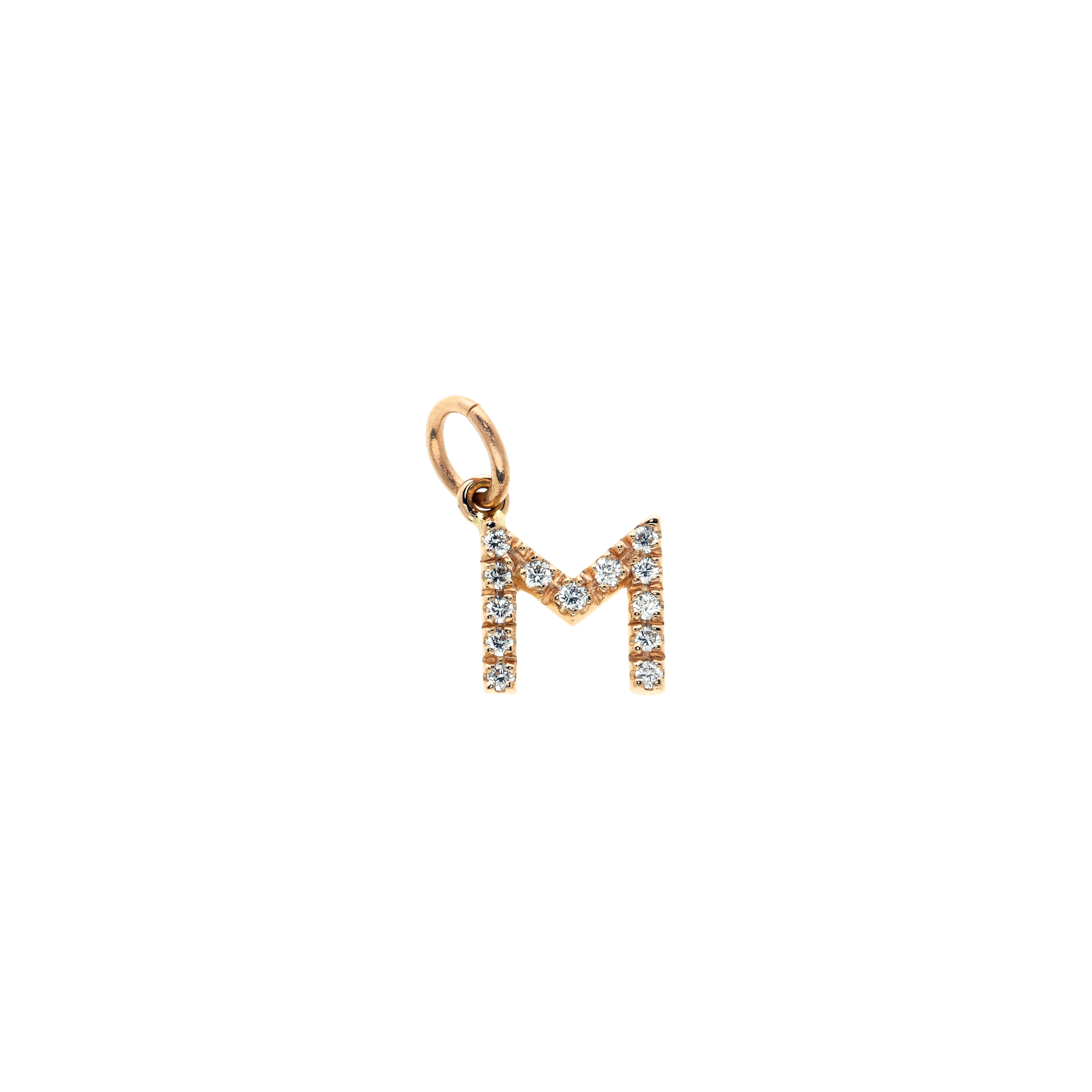 Bartorelli Italian Jewels | CIONDOLO LETTERA M IN ORO ROSA E DIAMANTI - FP1784-MR001 (1)