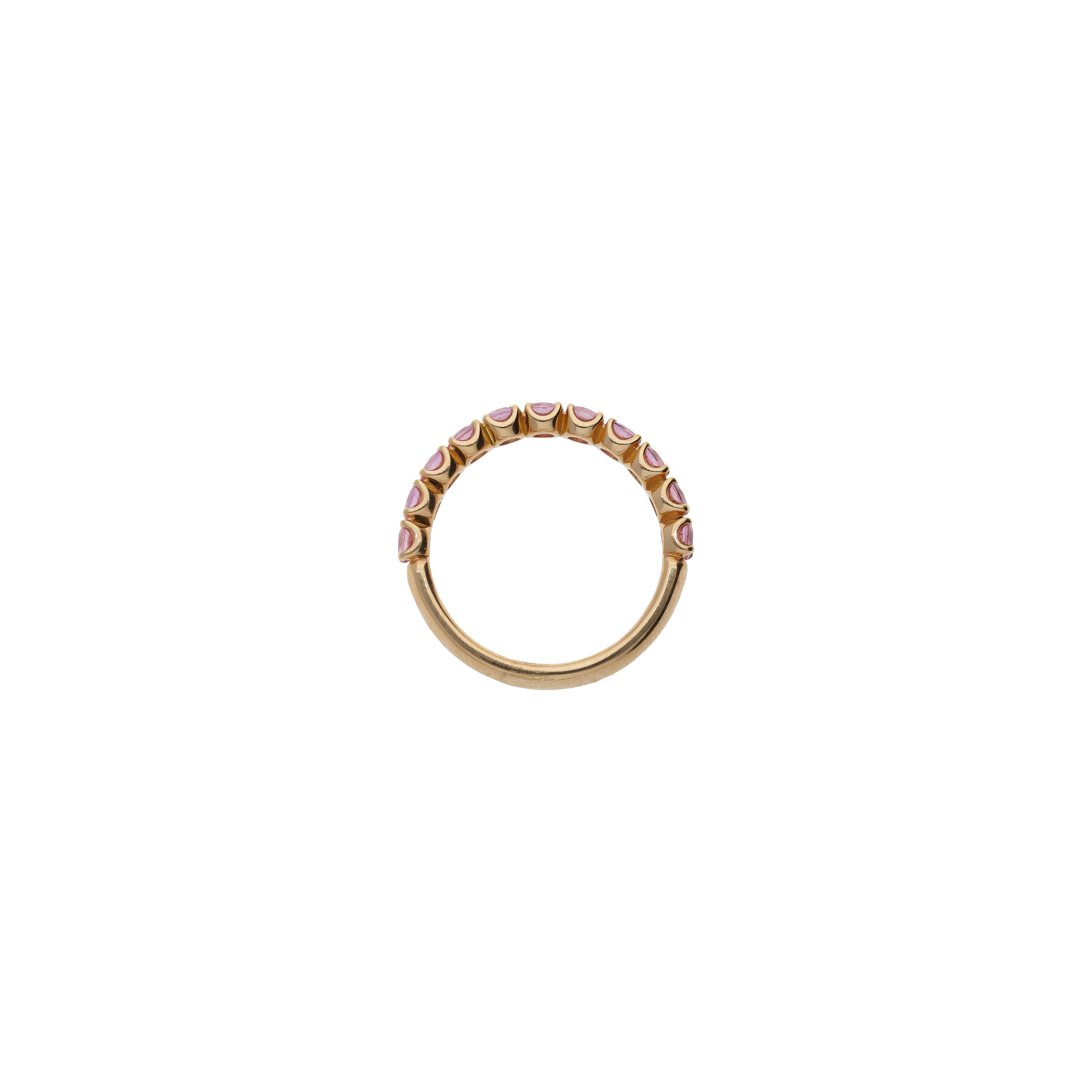 Bartorelli Italian Jewels | ANELLO VERETTA A MEZZO GIRO IN ORO ROSA E ZAFFIRI ROSA - FA1116R009 (3)