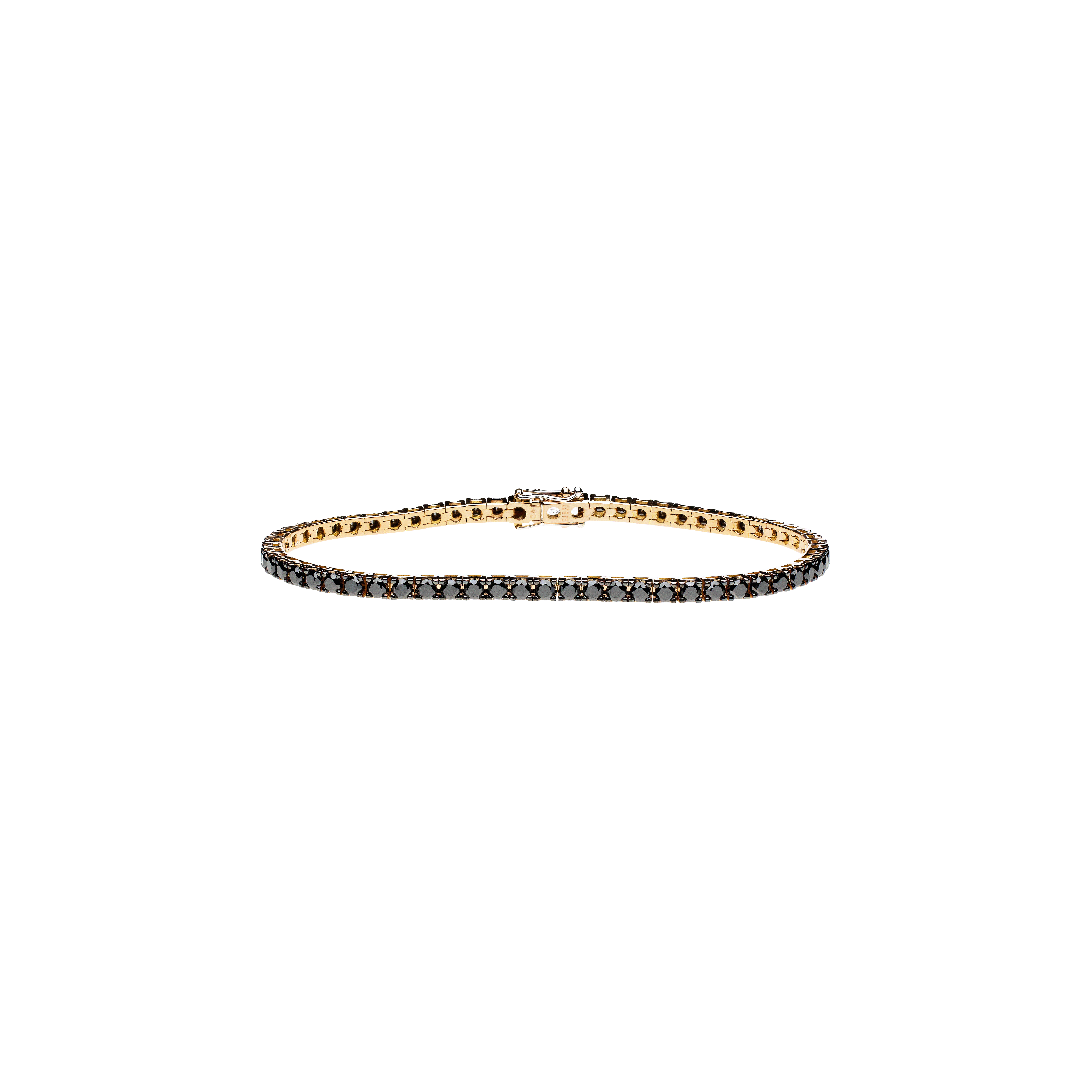 Bartorelli Italian Jewels | BRACCIALE TENNIS IN ORO ROSA E DIAMANTI NERI - 84968614 (1)