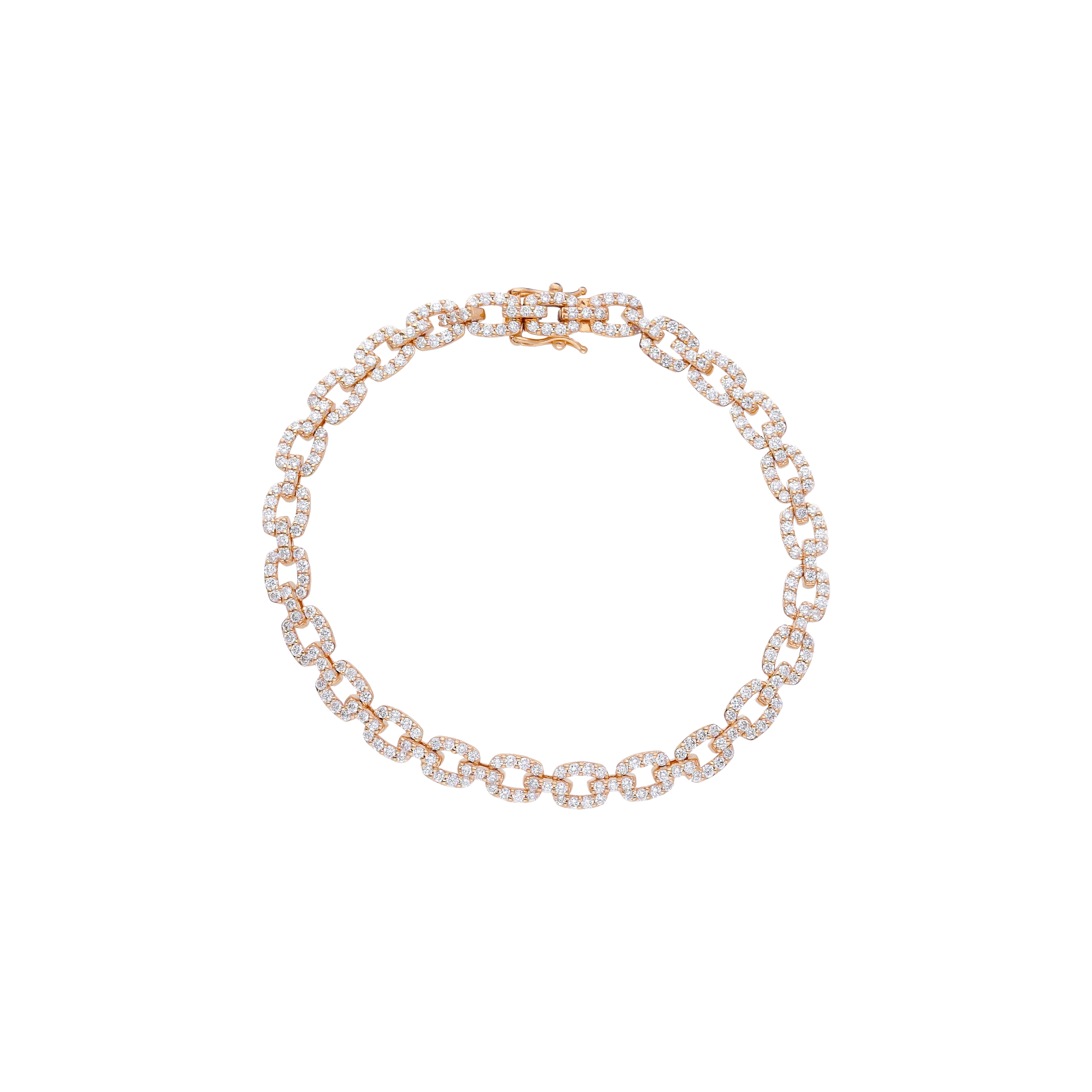 Bartorelli Italian Jewels | BRACCIALE A MAGLIA IN ORO ROSA E DIAMANTI BIANCHI - VB28529DPS (1)