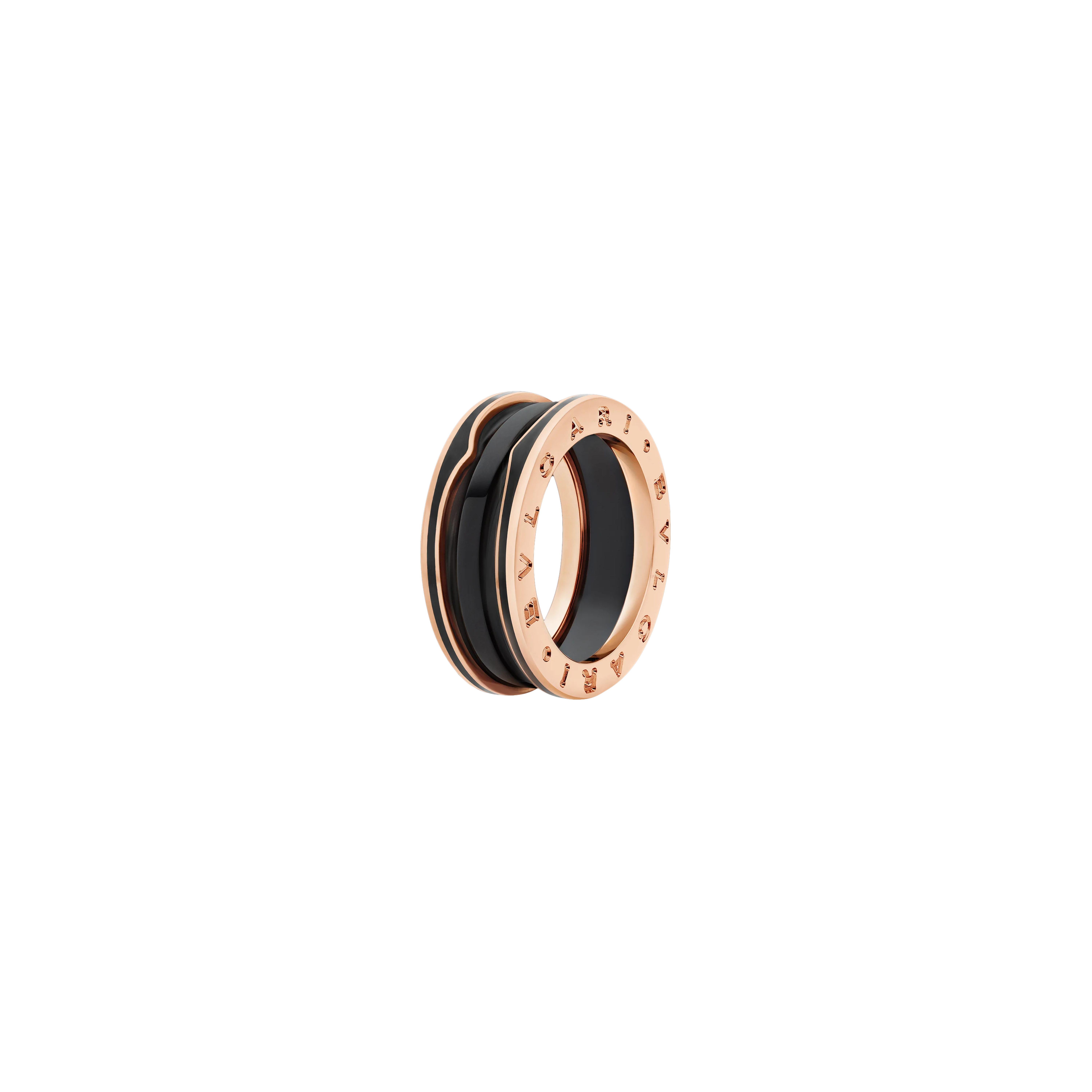 Bulgari | ANELLO B.ZERO1 IN ORO ROSA E CERAMICA NERA - AN858853 - AN858853 (1)